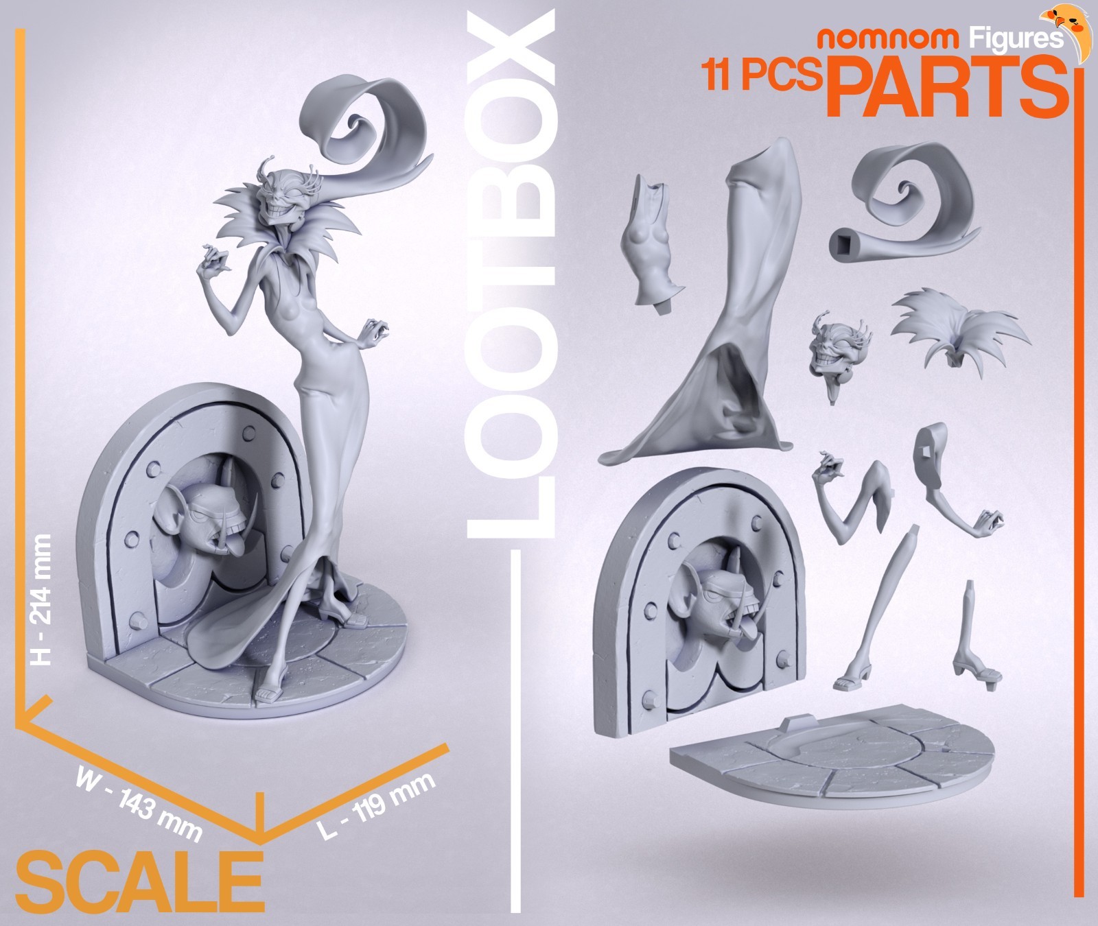 Yzma Emperor’s New Groove | 1/10 Unpainted Resin Kit | Villain Display Model