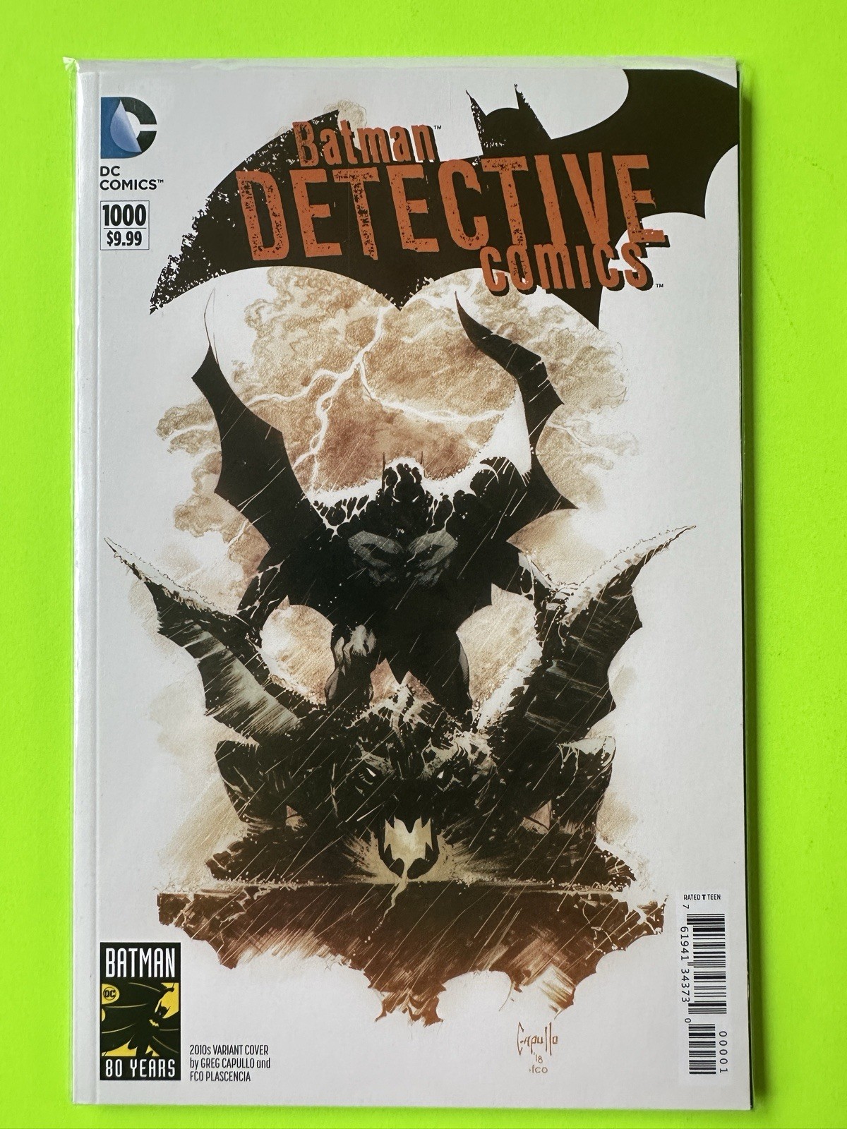 BATMAN DETECTIVE COMICS #1000 & #27 Special Capullo Mint/Unread Bag & Boards
