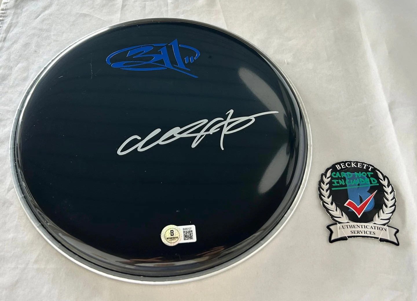 Chad Sexton Signed Drumhead 311 Band Beckett BAS COA
