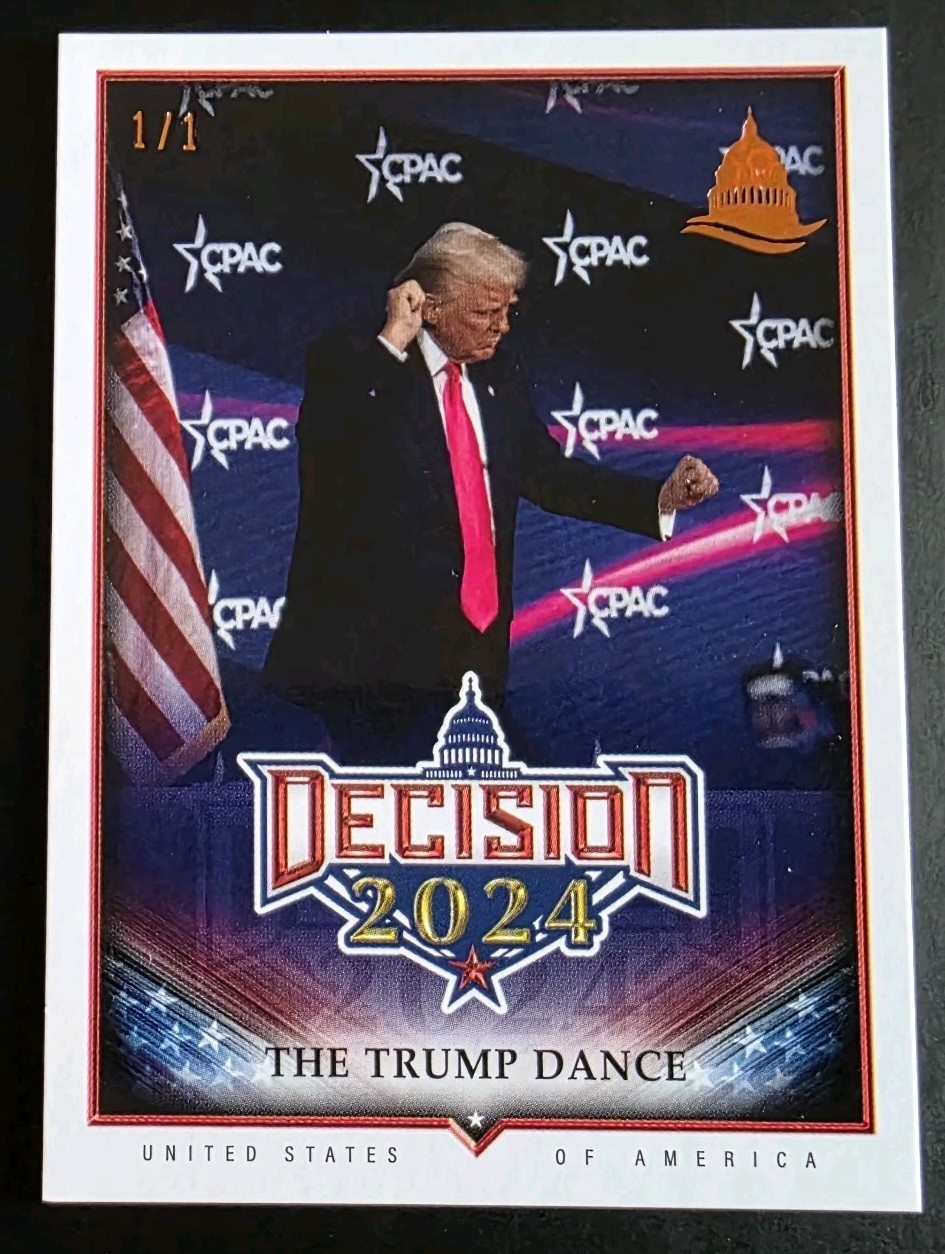 Decision 2024 Update Donald Trump #203 SP Trump Dance Orange Foil Capitol #’ 1/1