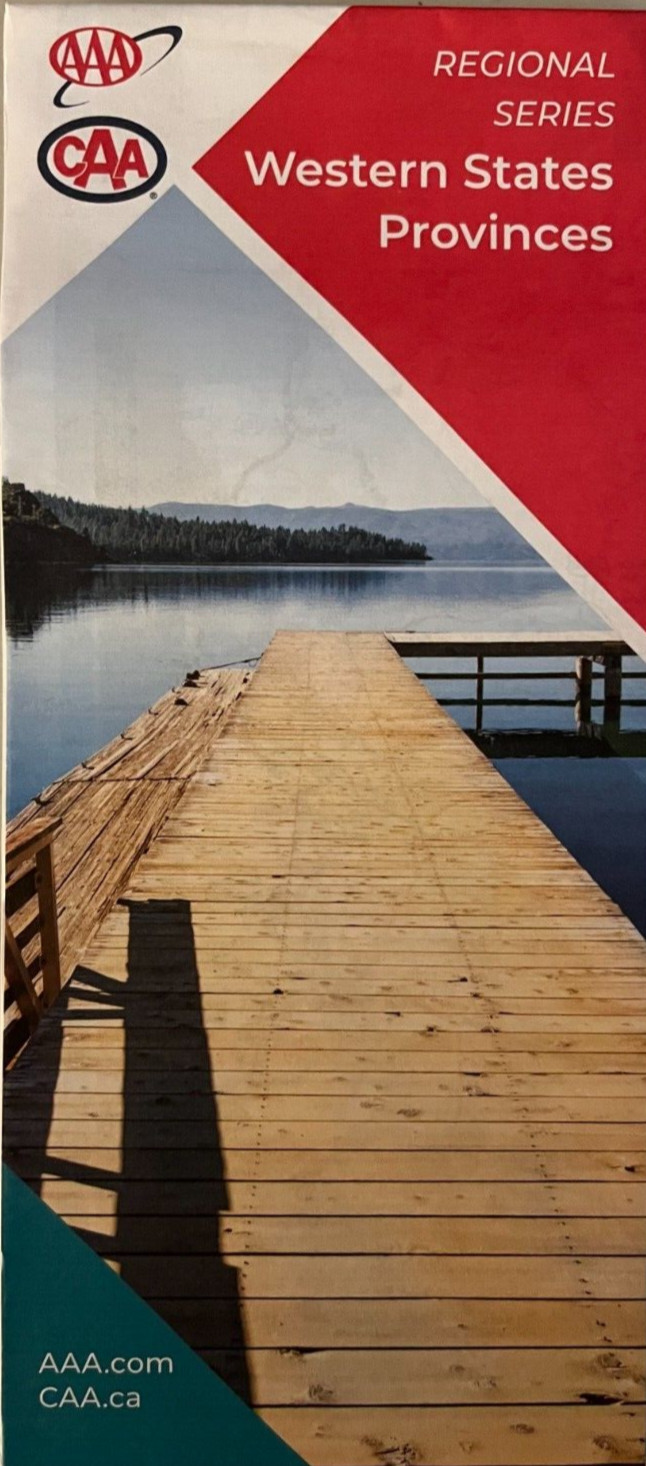 New AAA WESTERN STATE ROAD MAP Highway Tour 14 STATES/PROVINCES Latest 2024