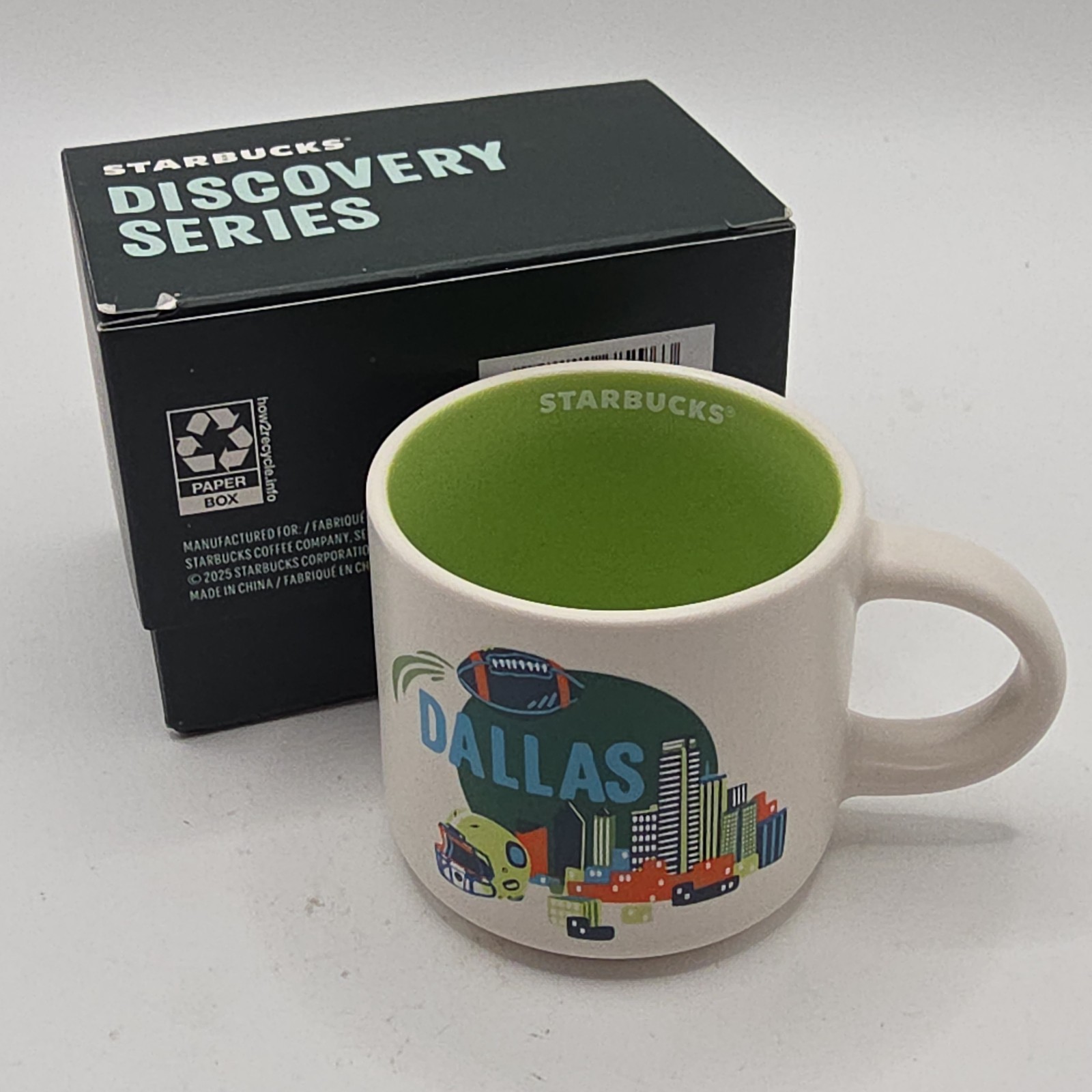 Starbucks Discovery Series Dallas Christmas Ornament Demi Mug 2oz Cup