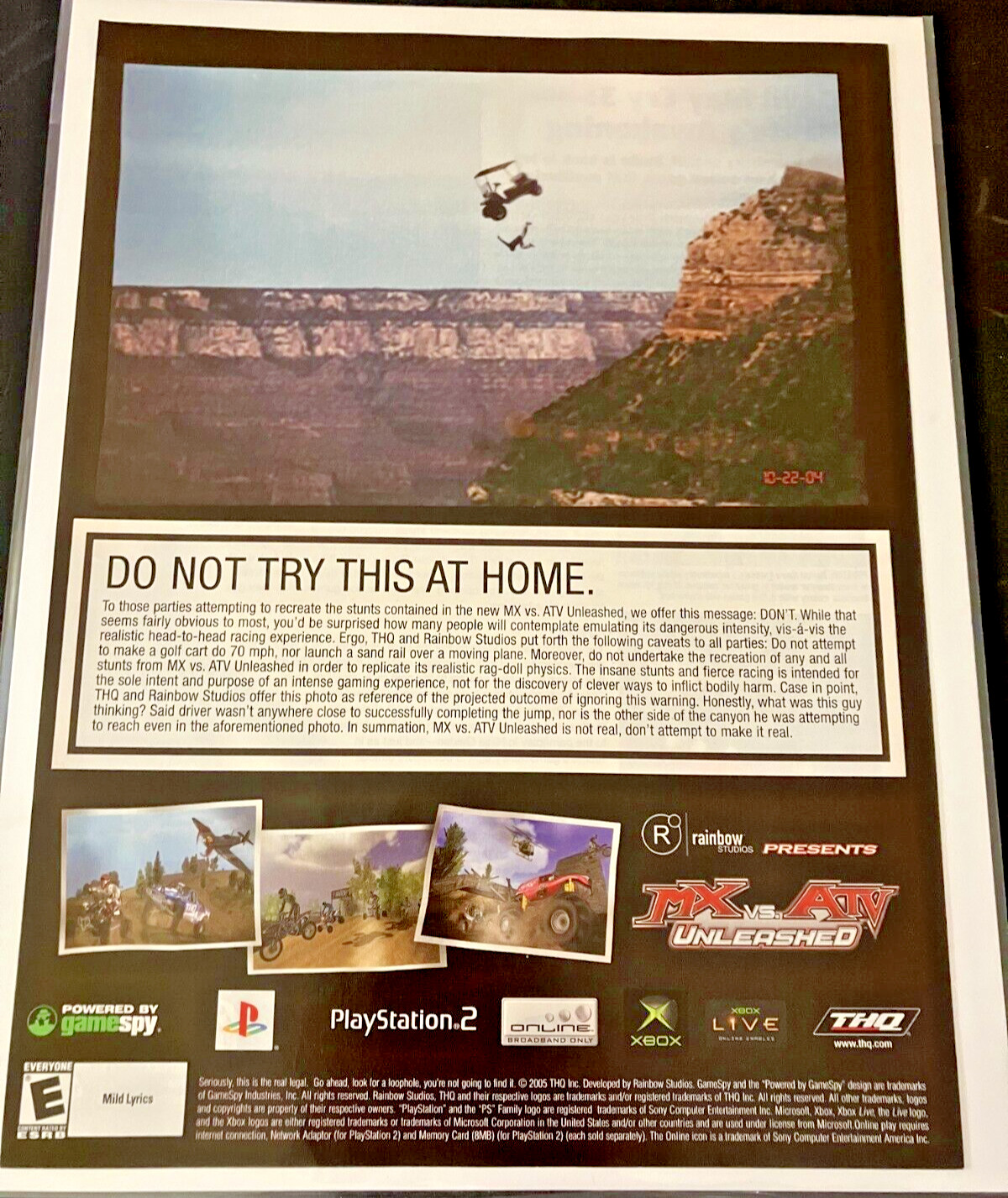 MX vs. ATV Unleashed – Vintage Racing Gaming Print Ad / Poster / Wall Art