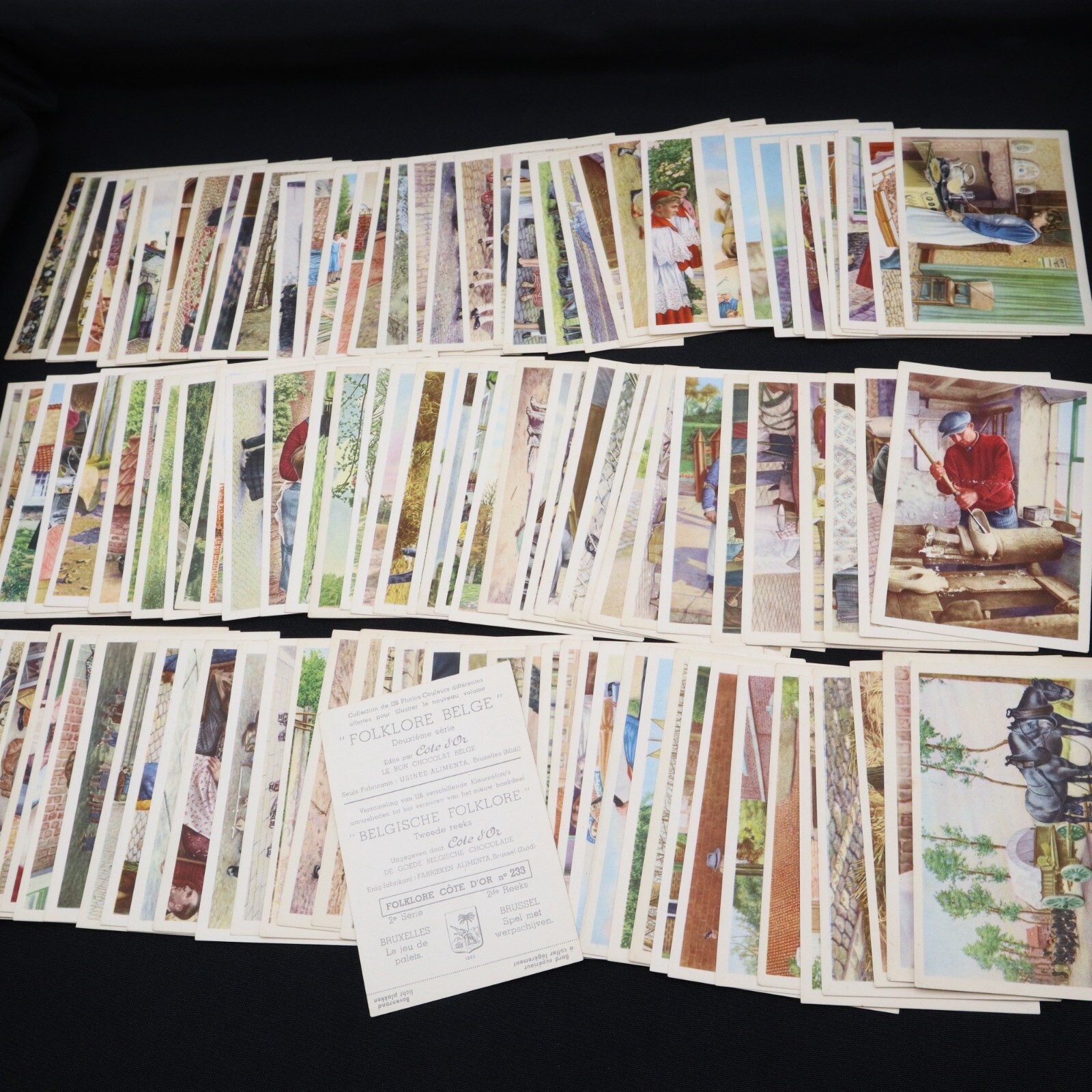 116 Belgian (Belge) Folklore Colored Trade Card Lot – Côte d’Or 2nd Series 3 x 5