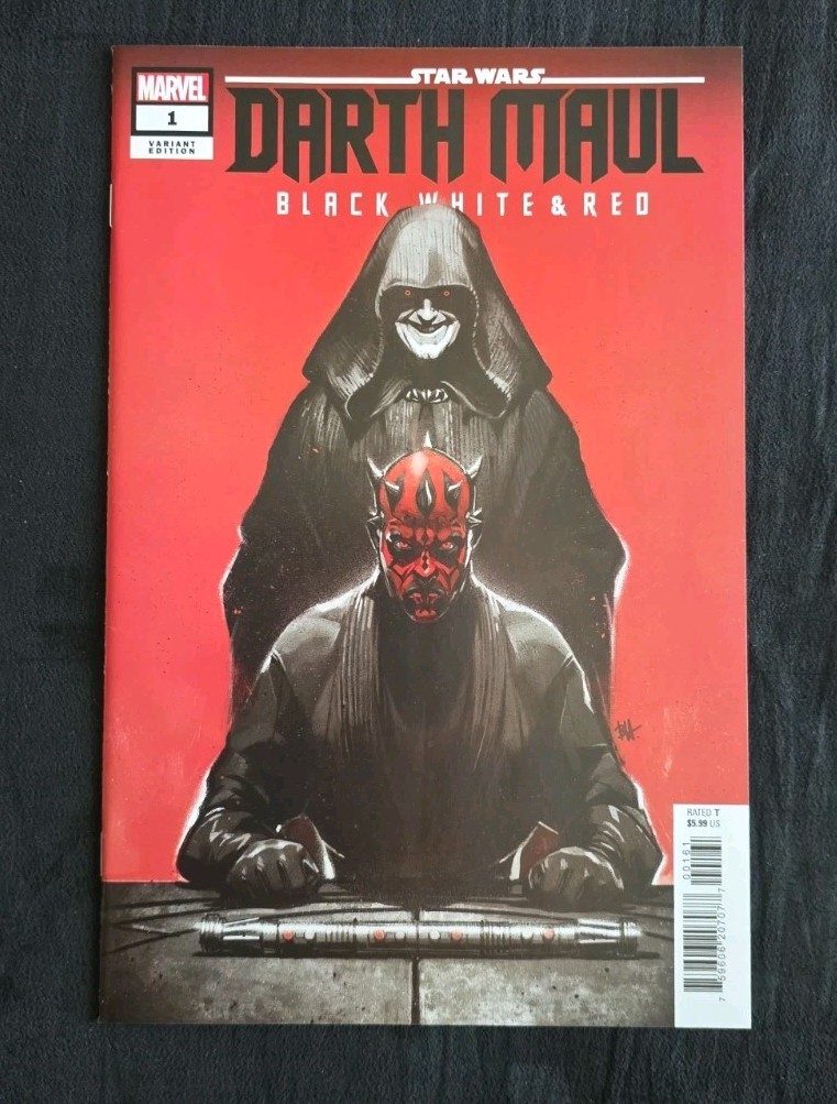 2024 Marvel Comics Star Wars Darth Maul Black White Red #1 Ben Harvey Variant