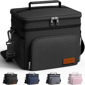 HOTOR Insulated Lunch Box for Men & Women – Leak-Proof Cooler Lunch Bag with 4 P