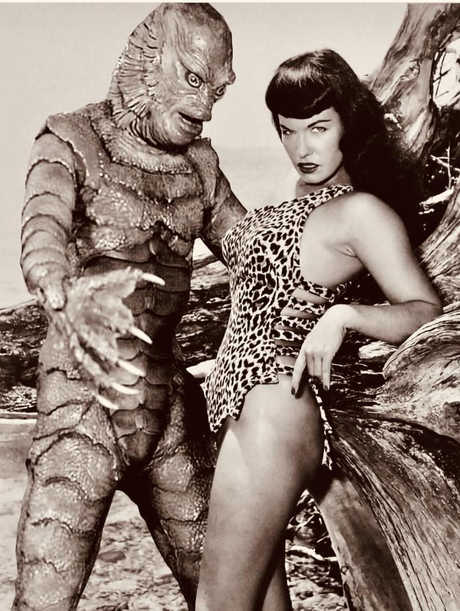 Betty Page and the Creature Lagoon High Quality Metal Magnet 3×4 inches 8291