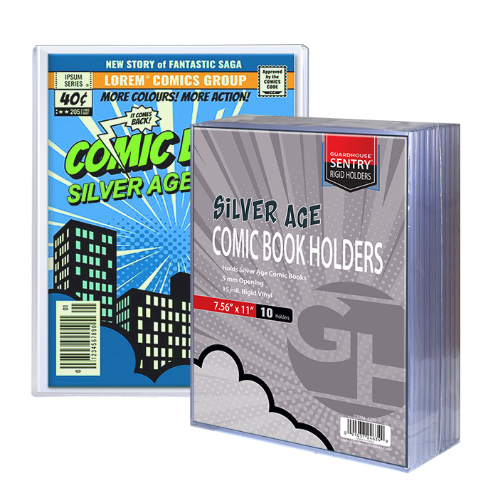 GuardHouse Silver Age Comic Book Sentry Holders – 7.56″ x 11″ x 5mm