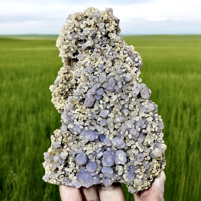 1.28LB Natural purple grape agate quartz crystal particle mineral specimen