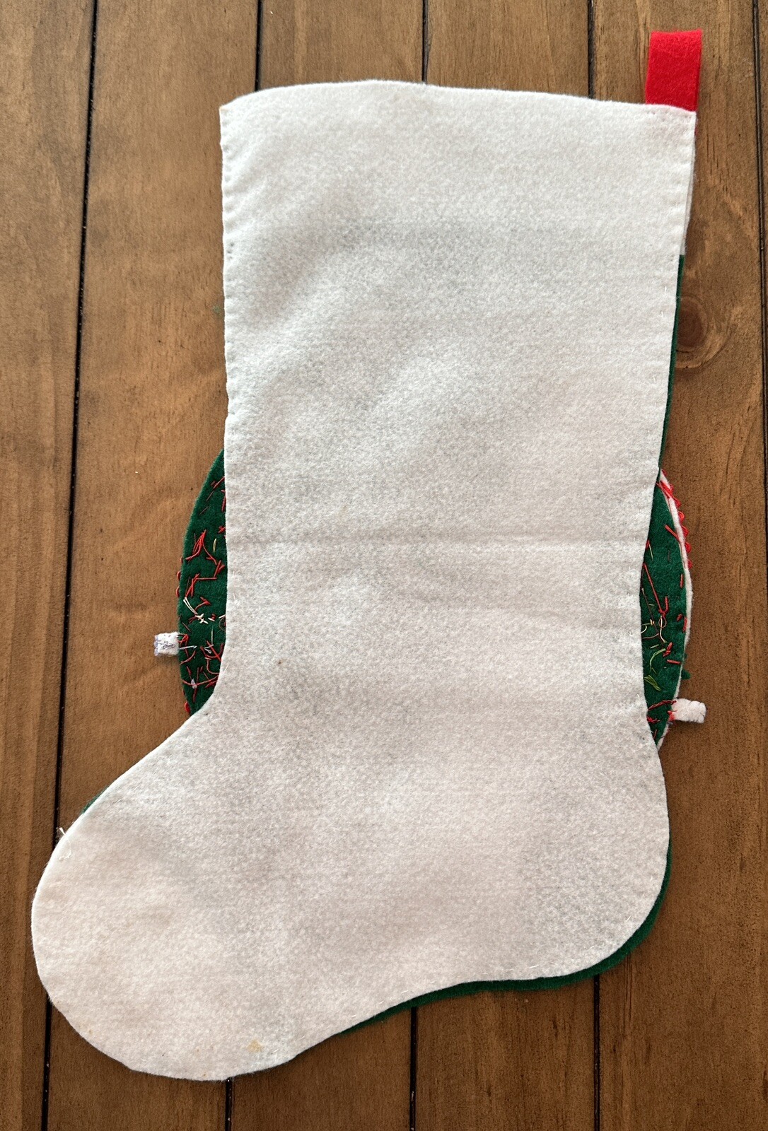Elf Handmade Stocking Sequins + Rick Rack + Needlework