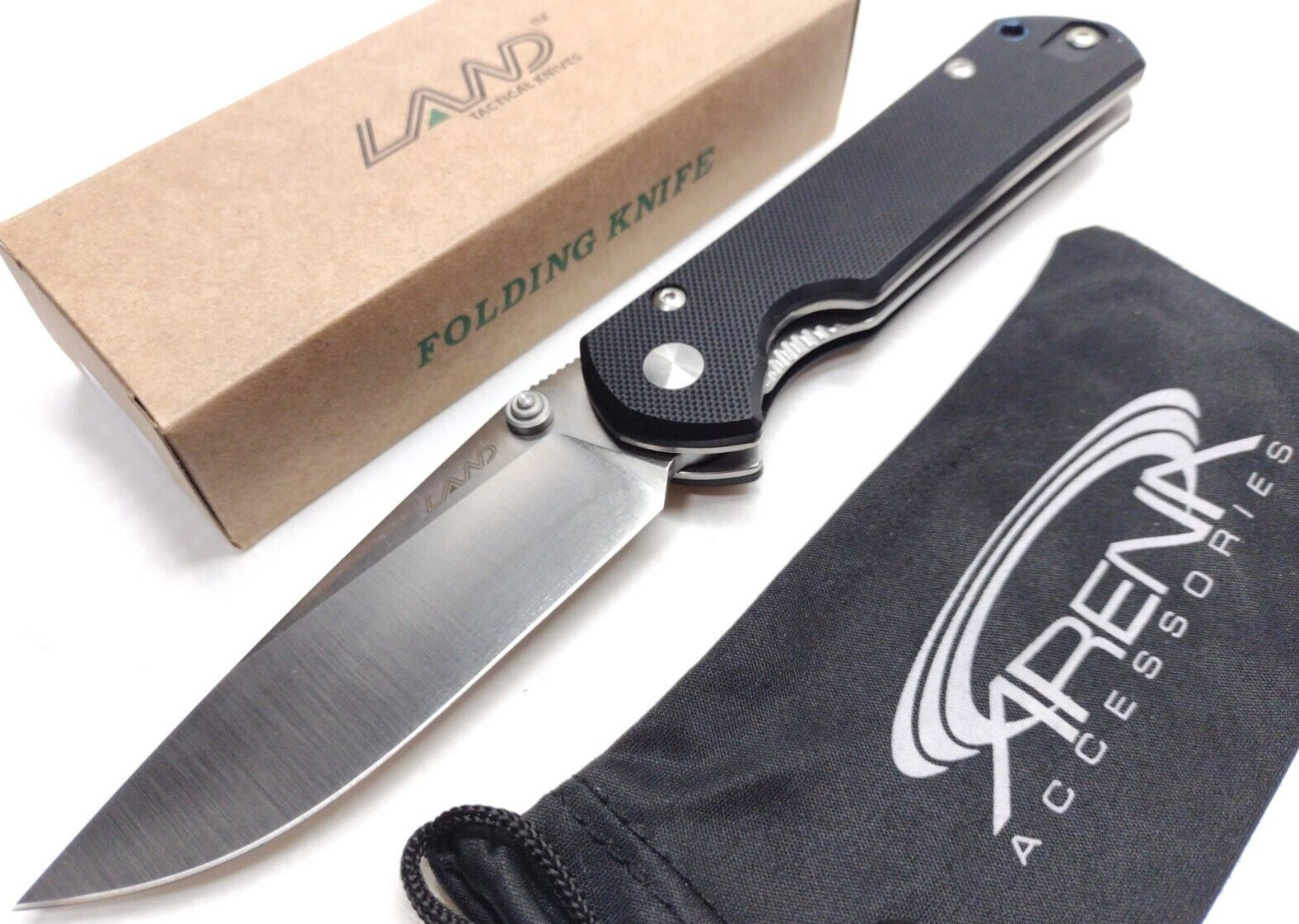 Sanrenmu LAND 910 Manual Ball Bearing Pocket Knife 12C27 Sandvik Blade G10 EDC