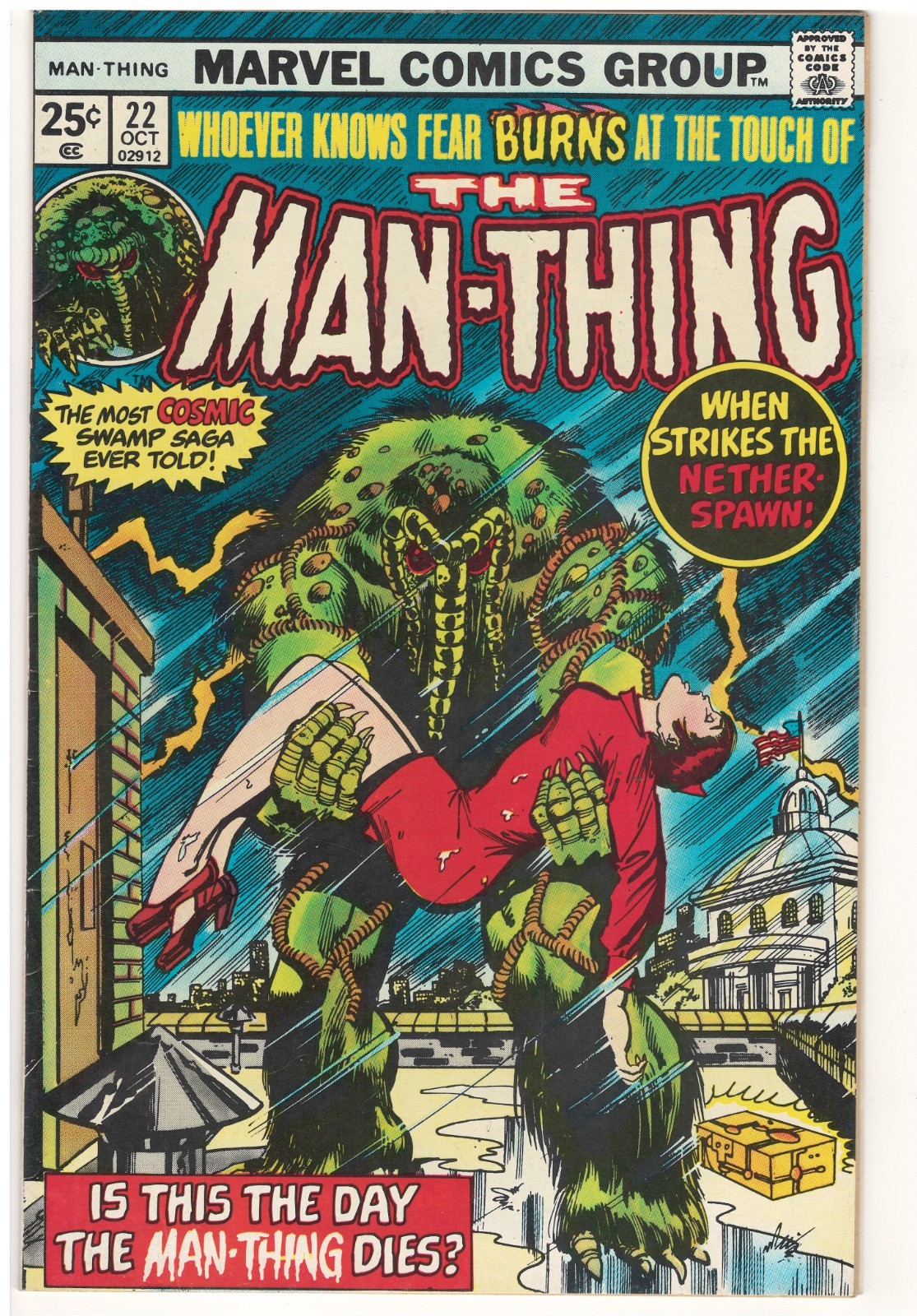 Man-Thing #22 (VF+) 1975 Marvel Comics “Pop Goes The Cosmos!”