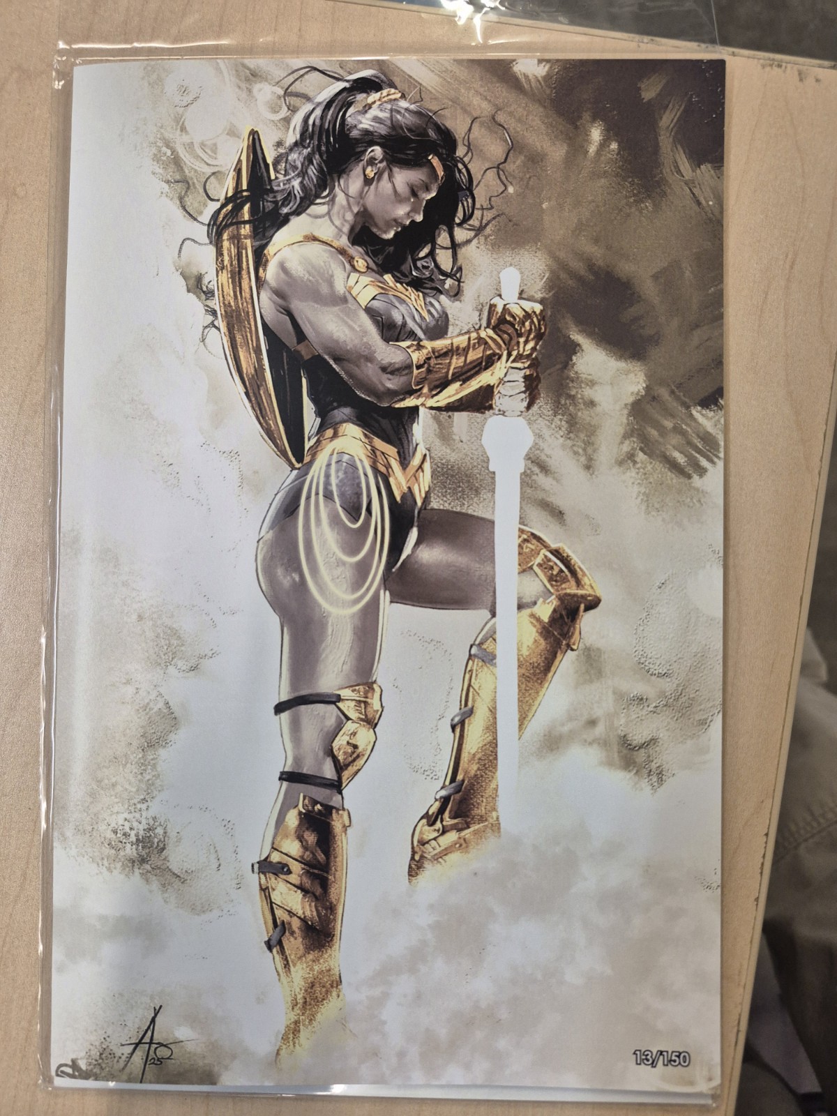 FEMALE FORCE GAL GADOT #1 RUDY AO WONDER WOMAN GOLD VIRGIN Ltd /150 #13 Iconic