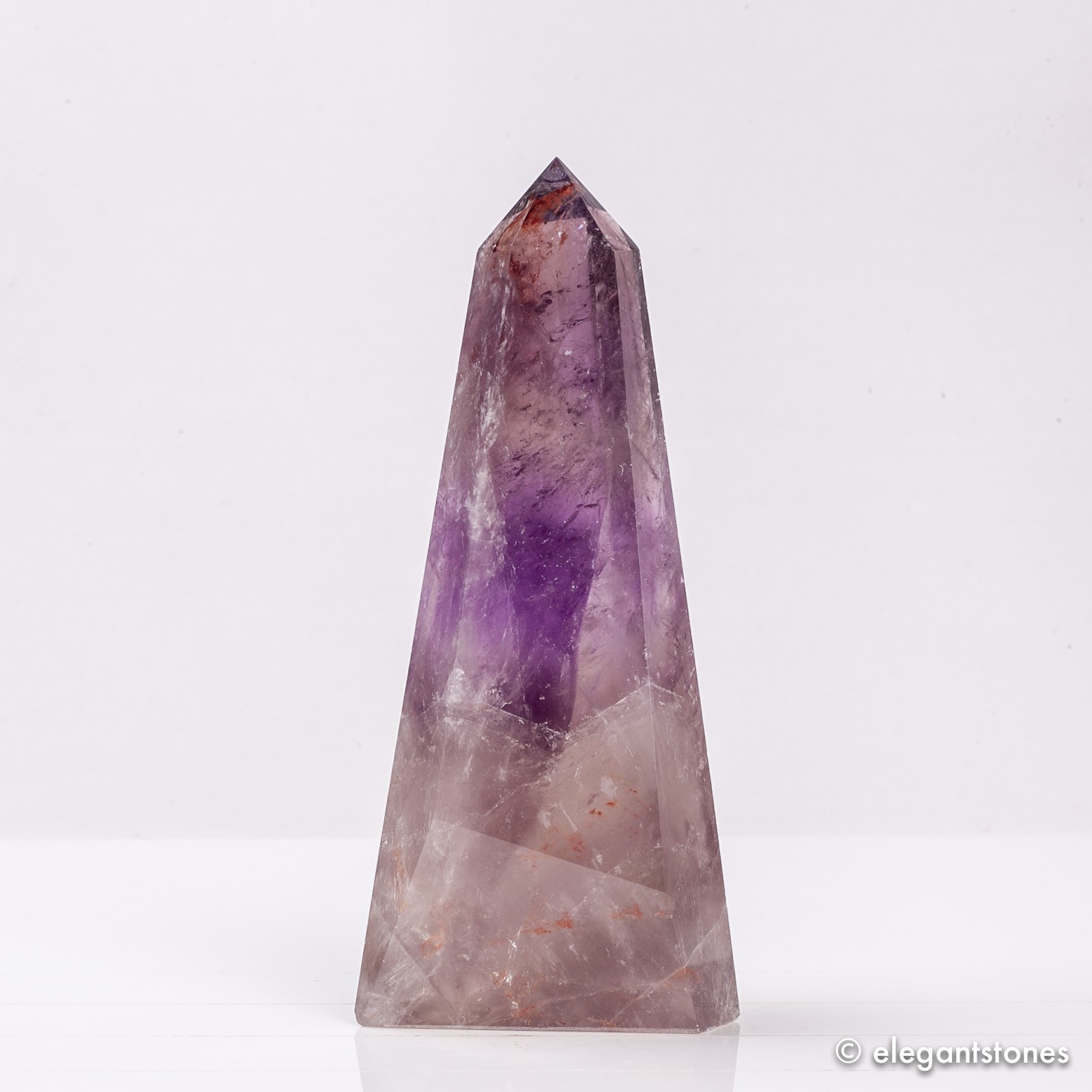 660g171mm Large Amethyst Point Natural Crystal Quartz Tower Wand Obelisk Healing