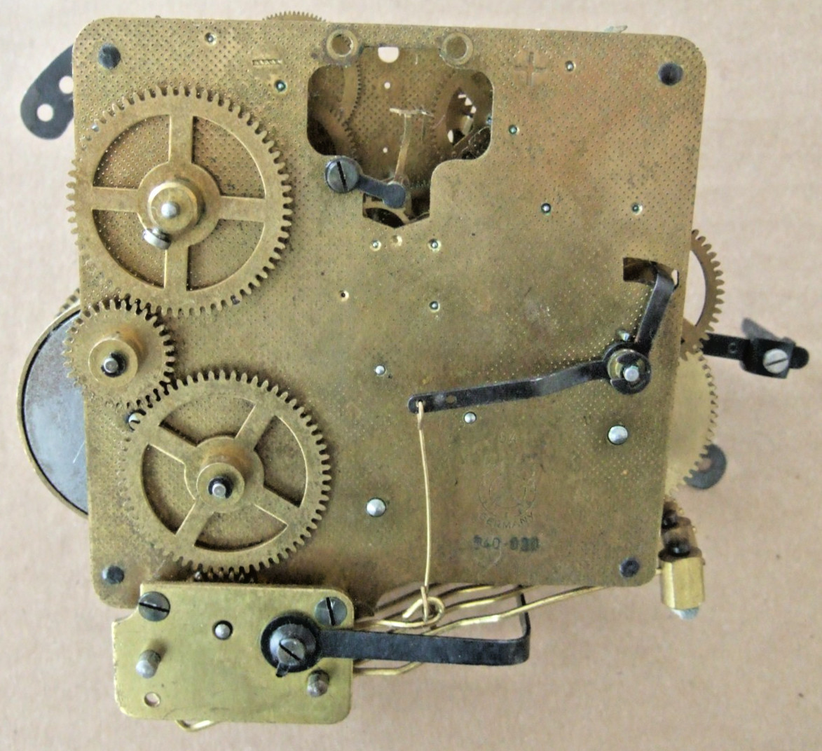 HERMLE? GHS 64 GERMAN CLOCK MOVEMENT WESTMINSTER CHIME 340-020 PARTS/REPAIR