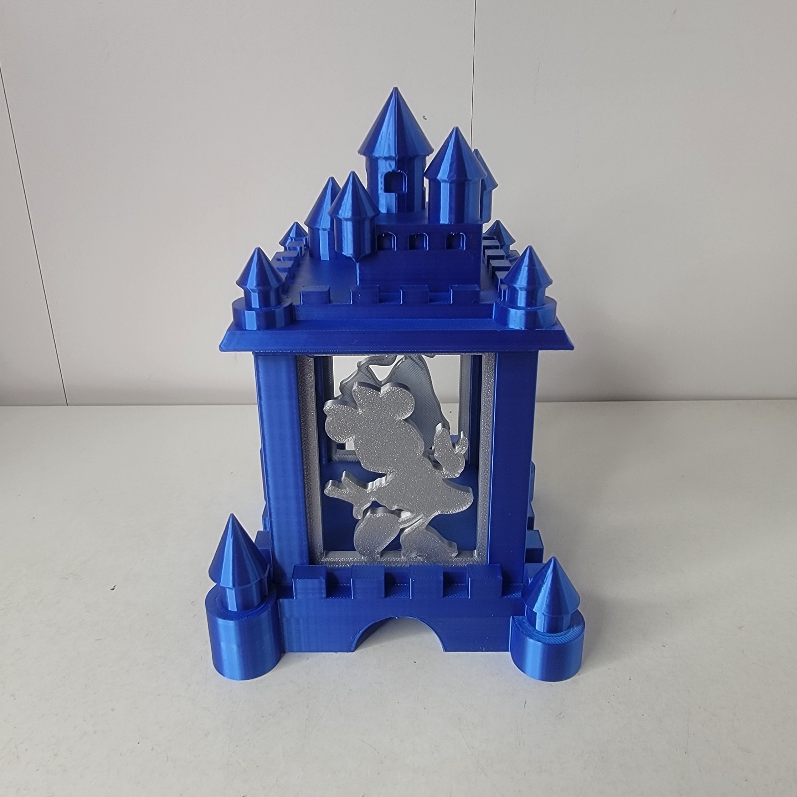 3D Printed Castle Lantern With Disney Characters Tea Light Up Display Decoration