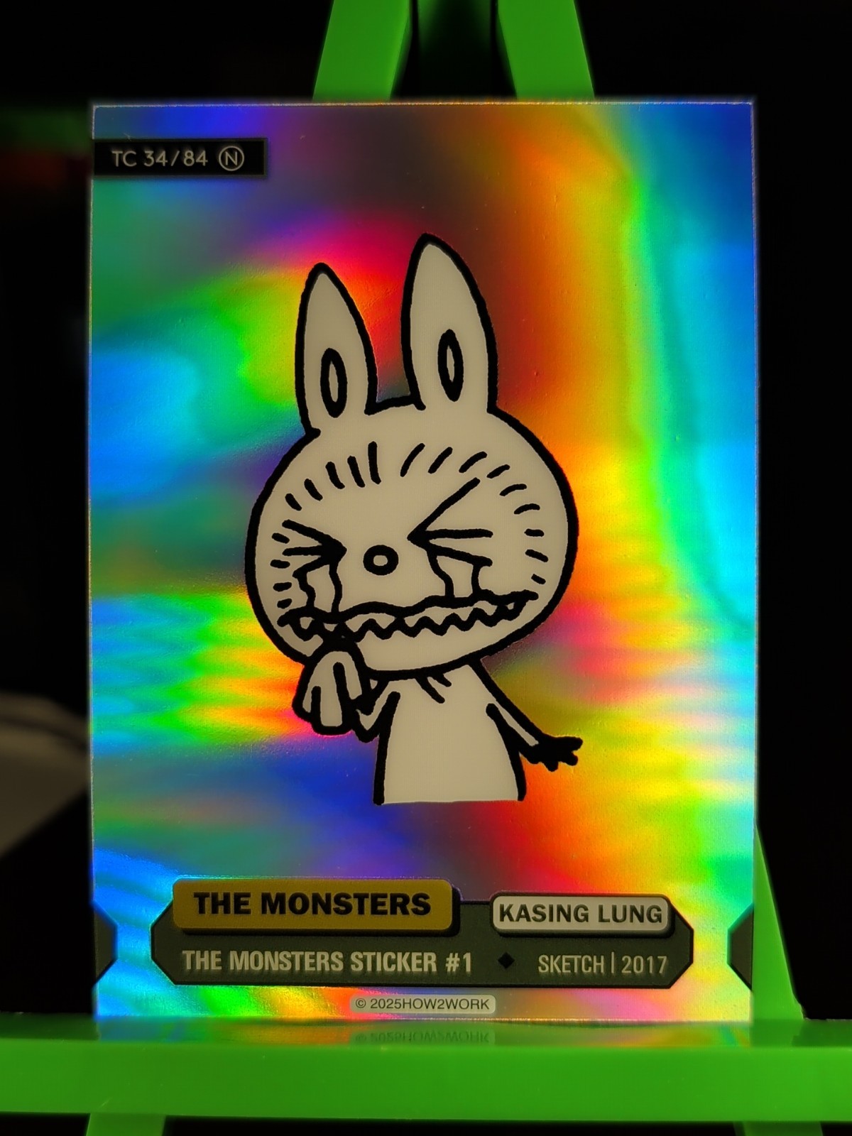 2025 How2Work THE MONSTERS Series 3 MONSTER STICKER #1 34/84 Refractor Rare