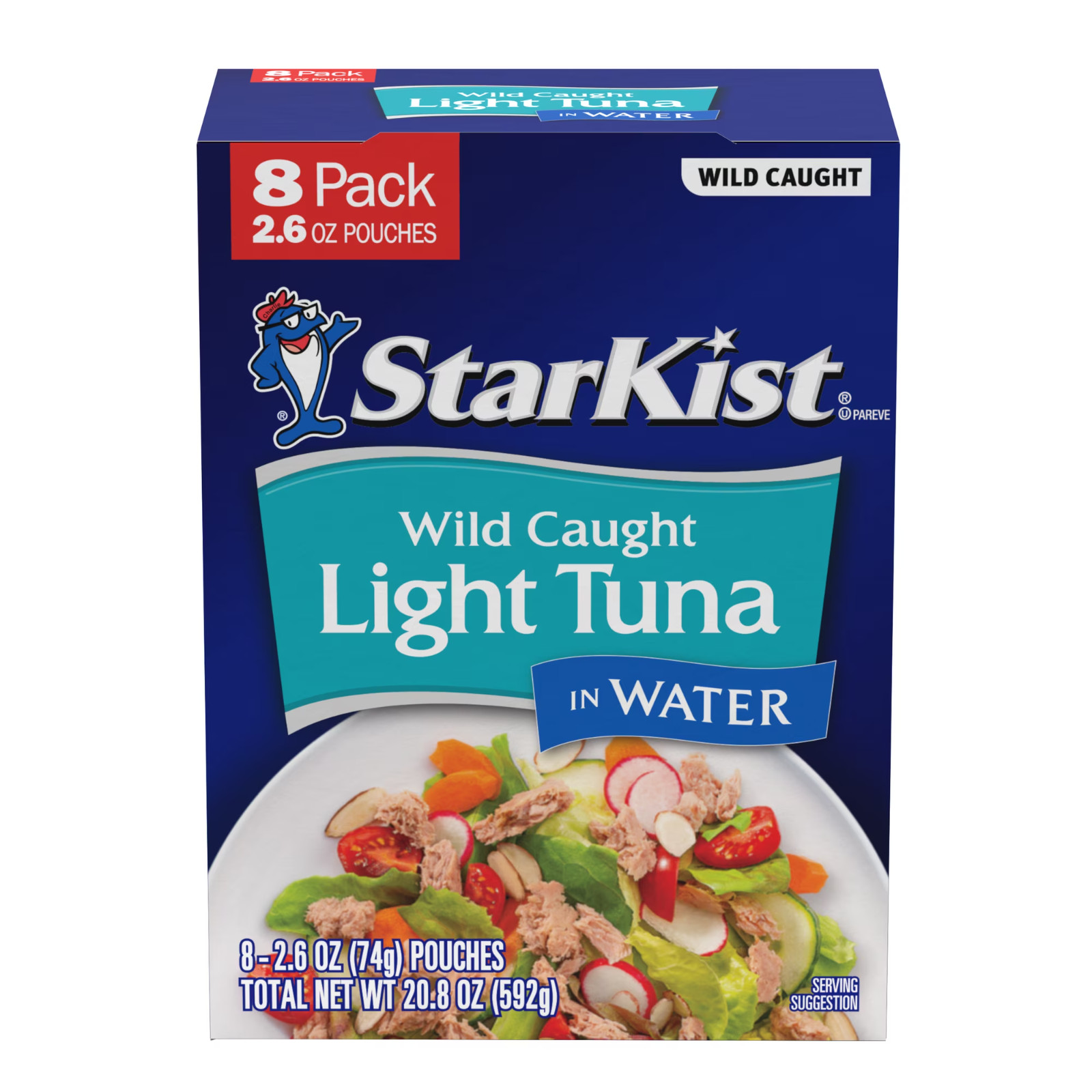 StarKist Chunk Light Tuna in Water 2.6 oz Pouch 8 Pack