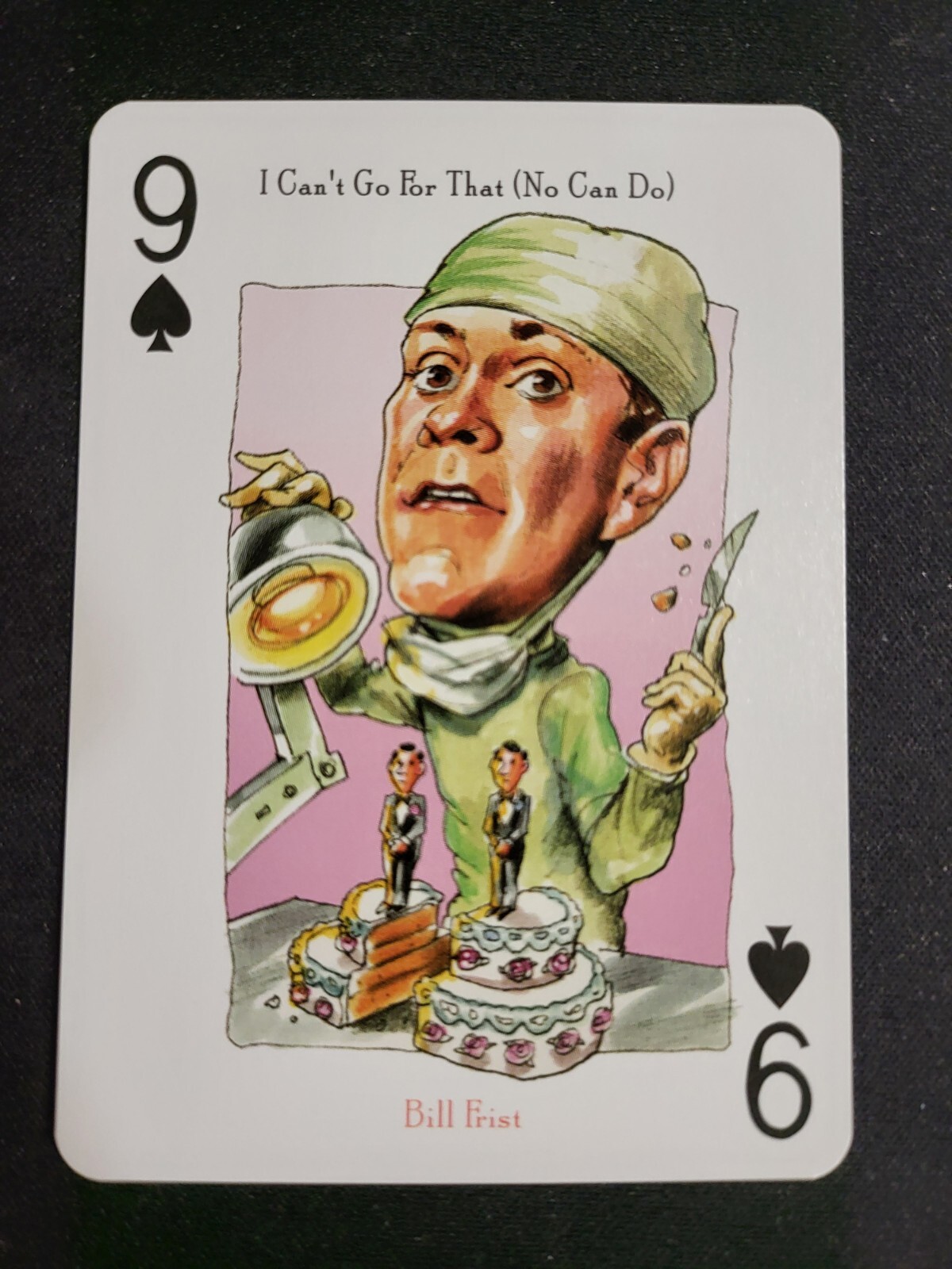 2004 Politicards Playing Card Blue Back Bill Frist 9 Spades