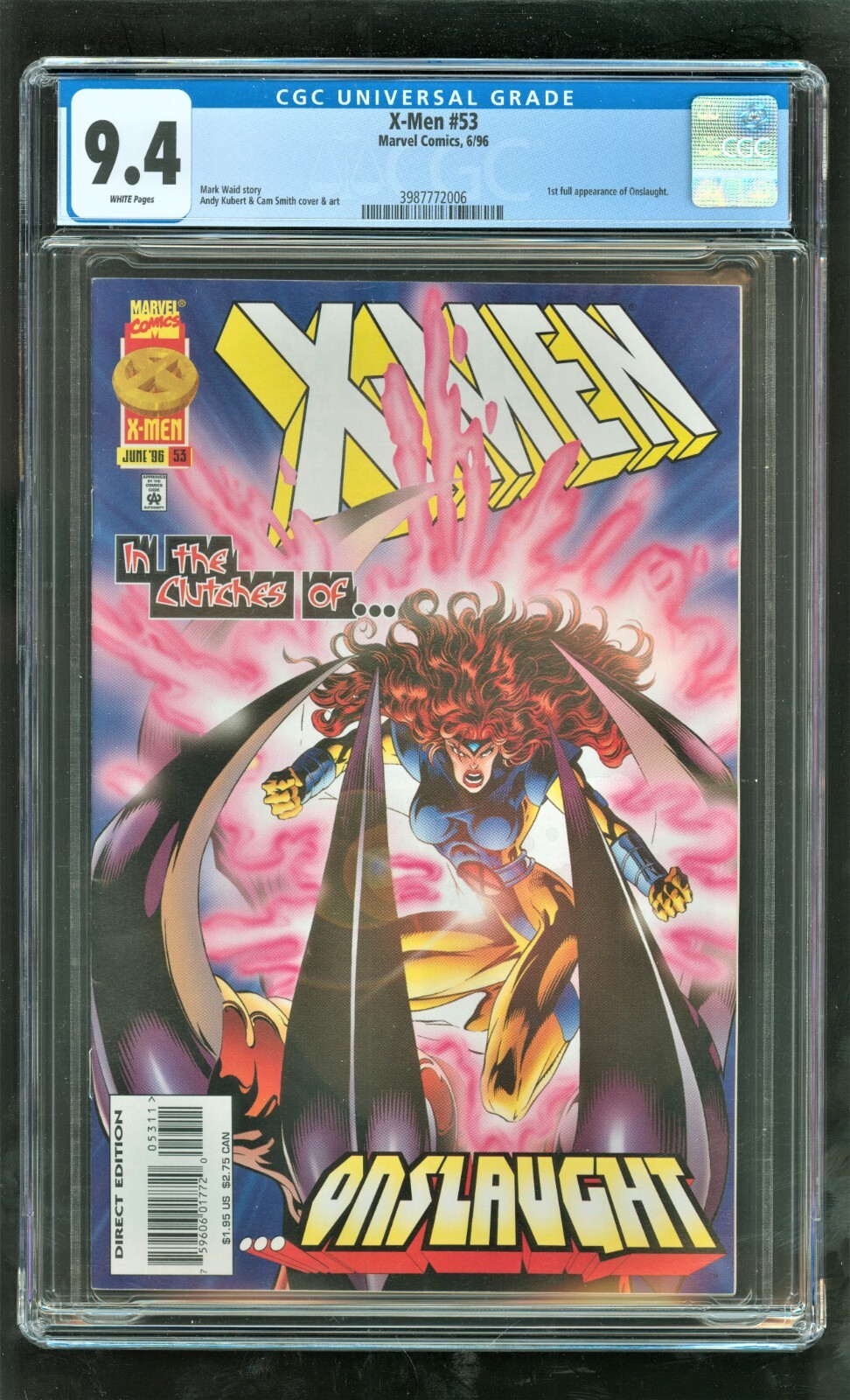 CGC 9.4 X-MEN #53 MARVEL COMICS 1996 1ST FULL APPEARANCE OF ONSLAUGHT *BEAUTIFUL