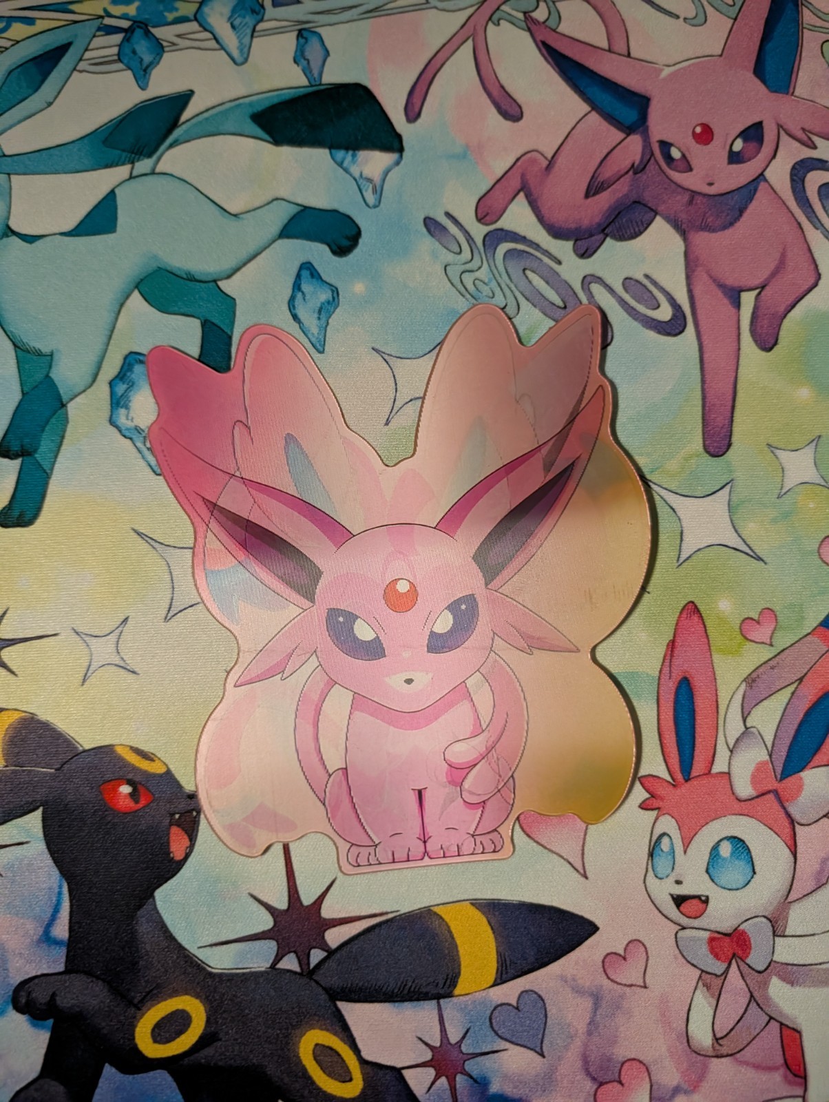 3D Motion Lenticular Sticker/Decal – Espeon, Sylveon, Umbreon – Pokémon