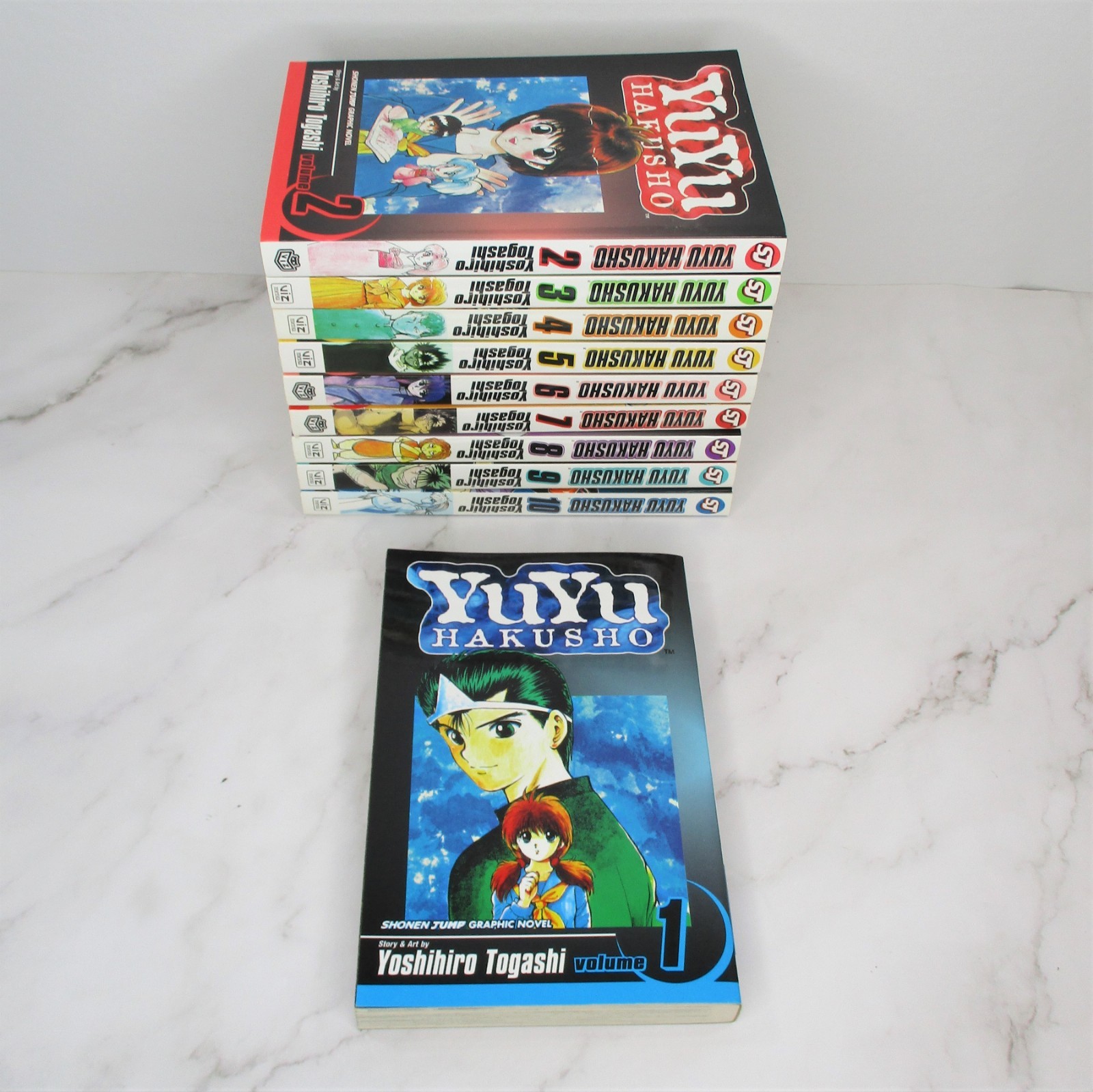 Yu Yu Hakusho Manga Graphic Novel Vol 1-10 (2003-06) 1st Print VTG Y2K Softcover