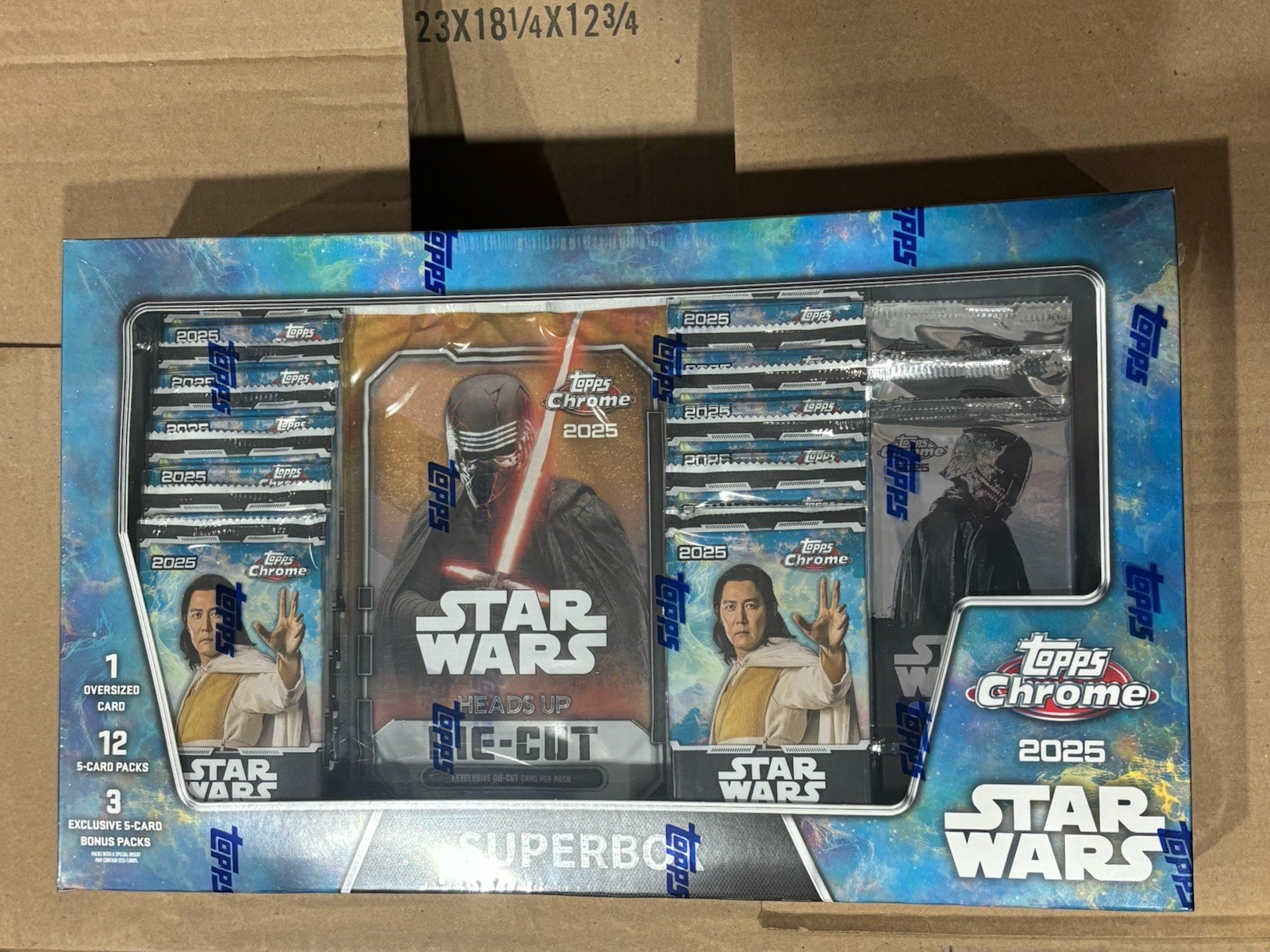 Topps Chrome Star Wars Super Box 2025 Costco Exclusive Trading Cards – Sealed!