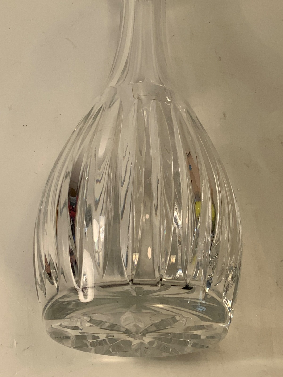 Romanian Crystal Wine Decanter & Stopper 12.5 in.