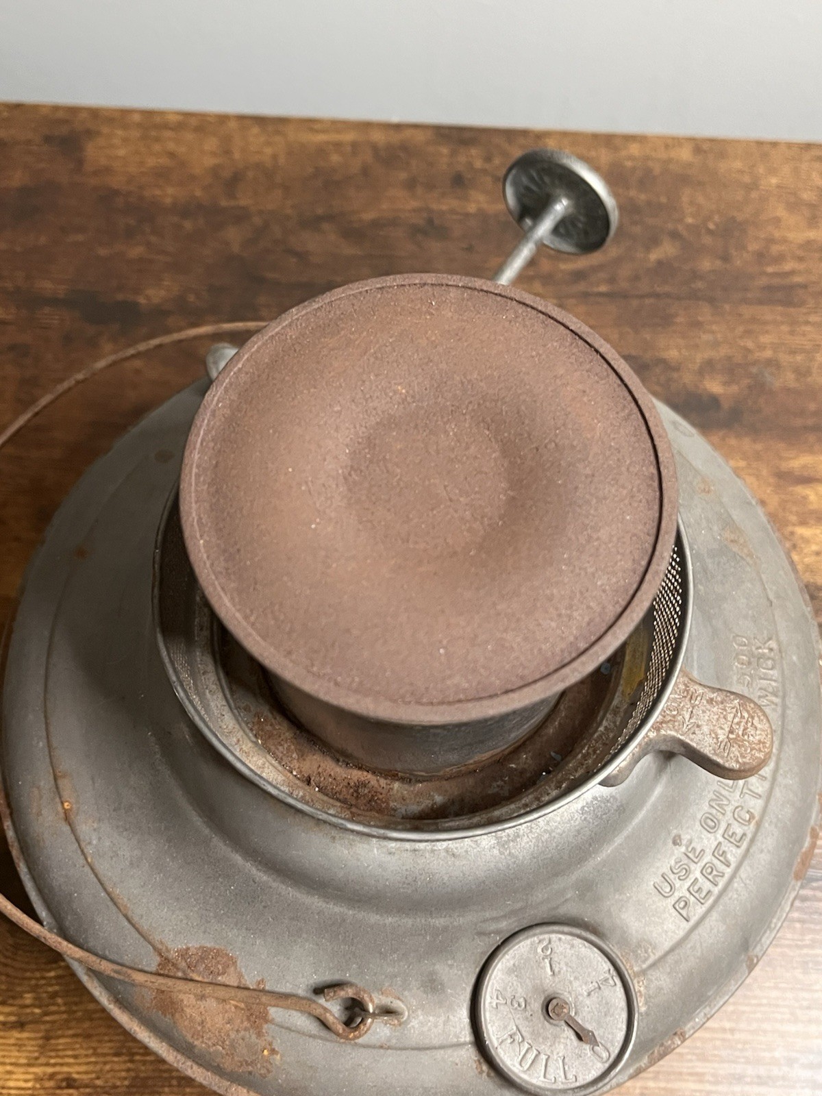 VTG PERFECTION KEROSENE OIL STOVE HEATER BURNER FUEL TANK #500 W WICK FUEL GAUGE