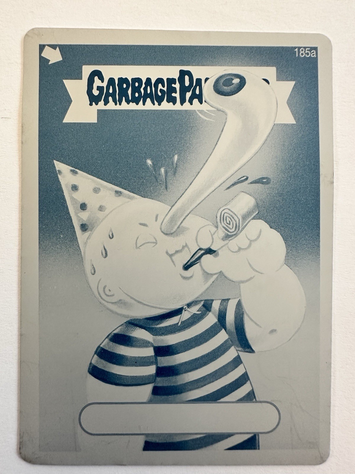 Topps Garbage Pail Kids Printing Plate 185a Cyan 2013 GPK Party Paulie