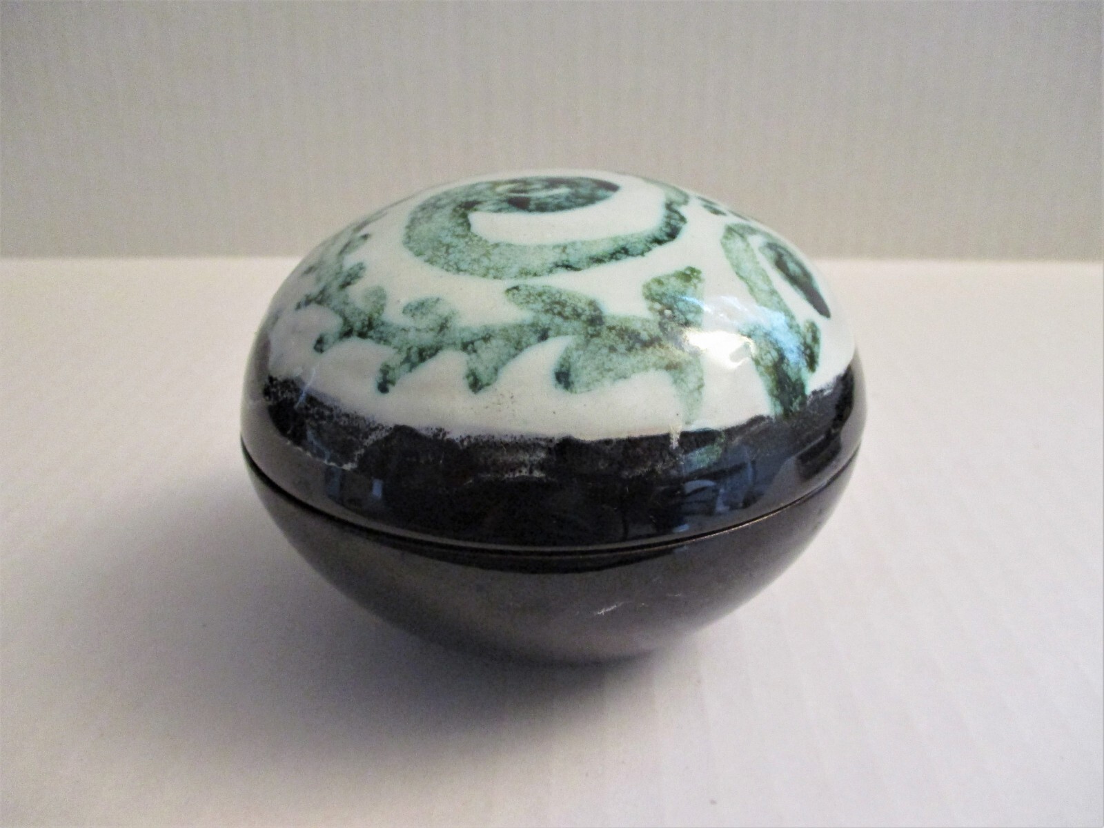MID-CENTURY MODERN H. BERGER WIEN KERAMISCHE WERKSTATTE AUSTRIAN DRIP GLAZE BOX