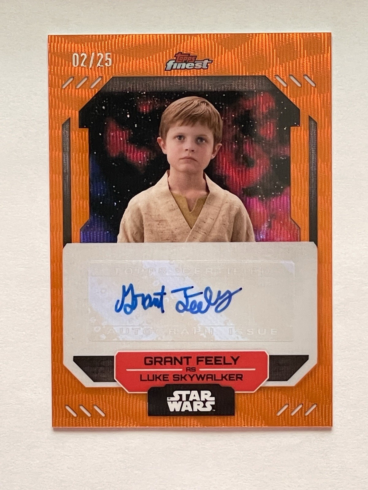 2023 Star Wars Finest – Luke Skywalker – Auto #2/25 – Orange – NM!