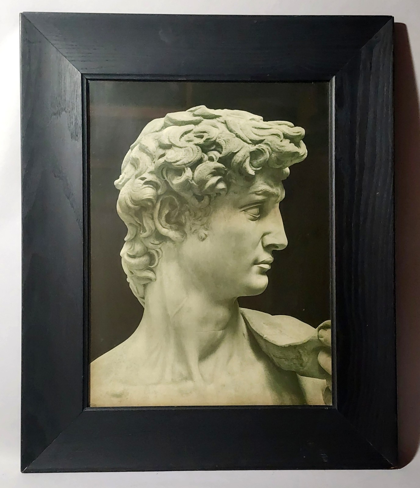c.1910 Italian Grand Tour Silver Photograph Print Michelangelo Statue of David