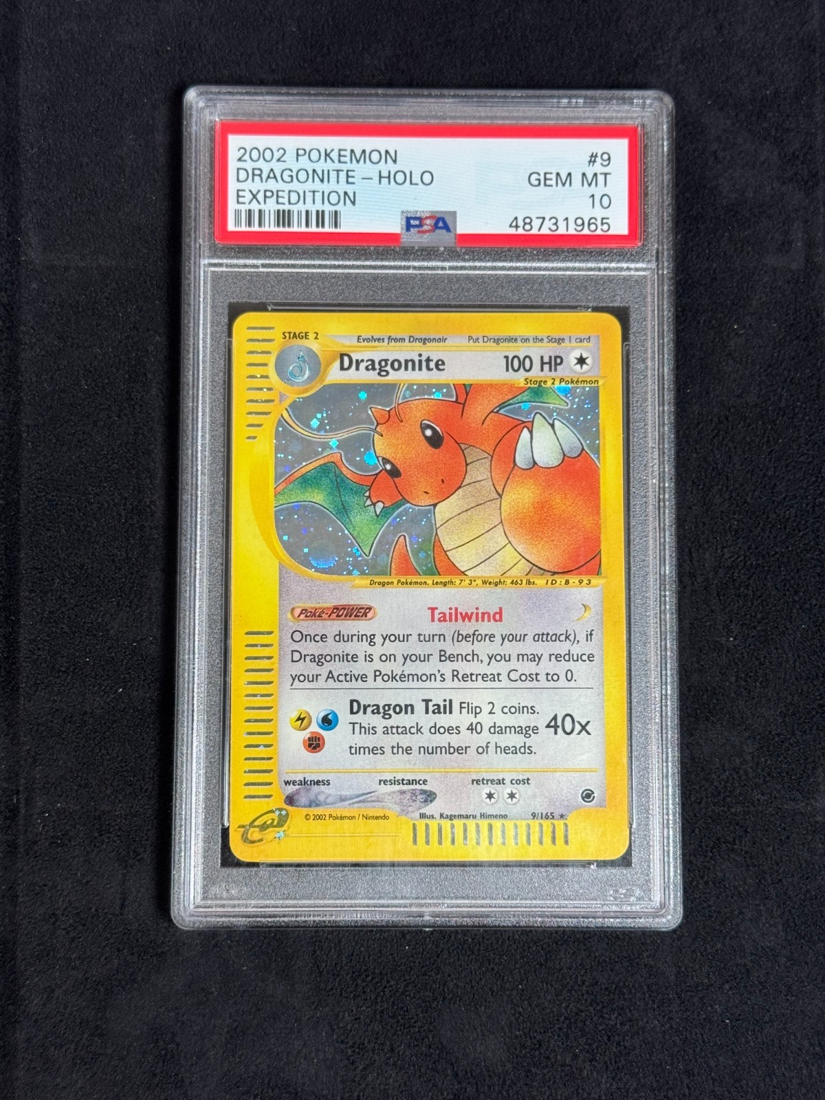 Dragonite Holo 9/165 PSA 10 Expedition *POP 36* Pokemon TCG
