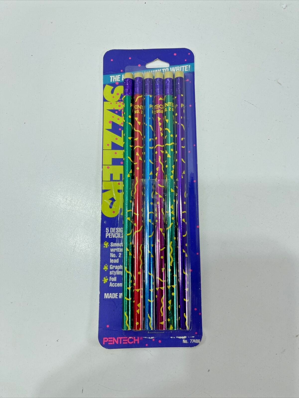 Vintage 1990 Pentech Sizzlers Pencils 6X SEALED PACKAGE