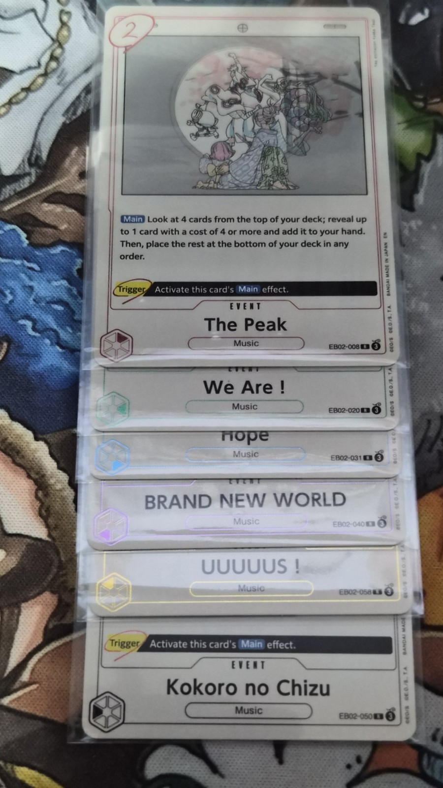 ONE PIECE TCG 25th Collection EB02 R Music Event – six (6) English Cards