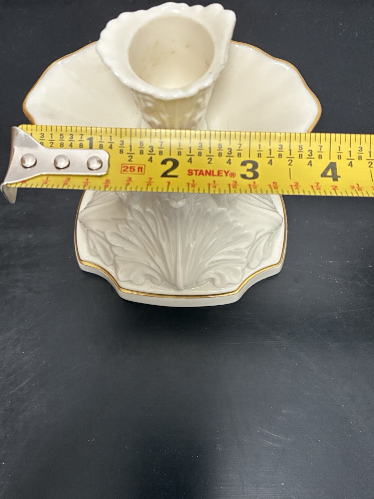 Lenox Aquarius Candlestick Taper Holders 24k Gold Trim Set Of 2