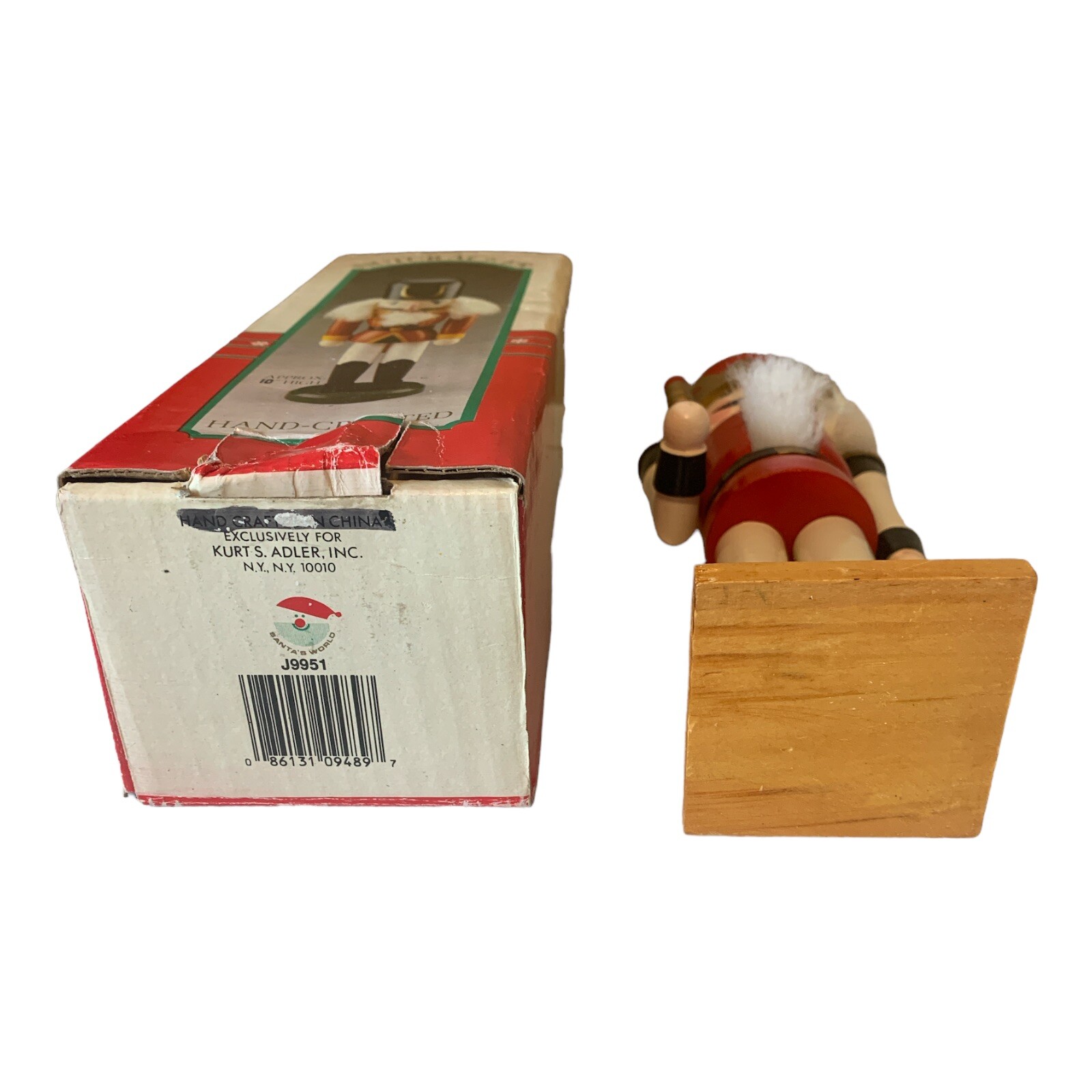 Nutcracker Figurine Hand Crafted Traditional Wooden 10″ New