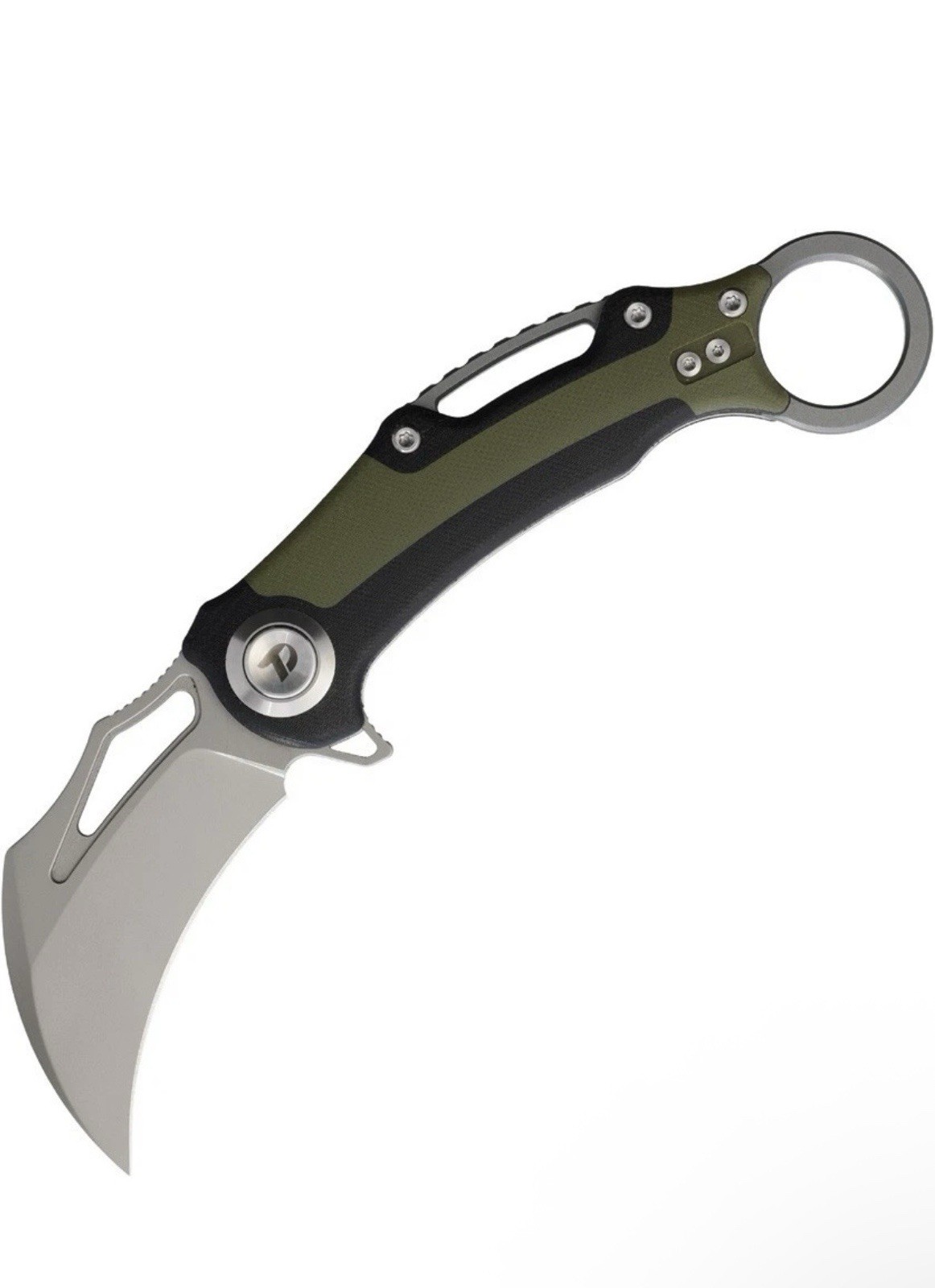 Dreamtech Karambit Button Lock. Back Flip. 14C28 Sandvik. G10 Handle D4221GBG
