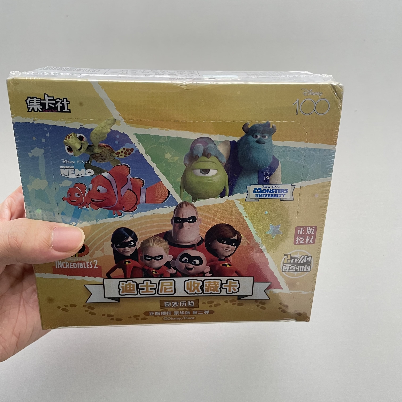 CardFun card fun Disney Pixar 100 Trading Card Sealed Booster 1 Box 30 Pack po