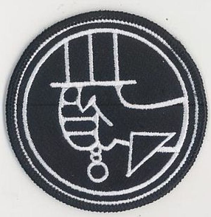 HELLBOY WHITE ON BLACK BPRD PATCH – HBOY5