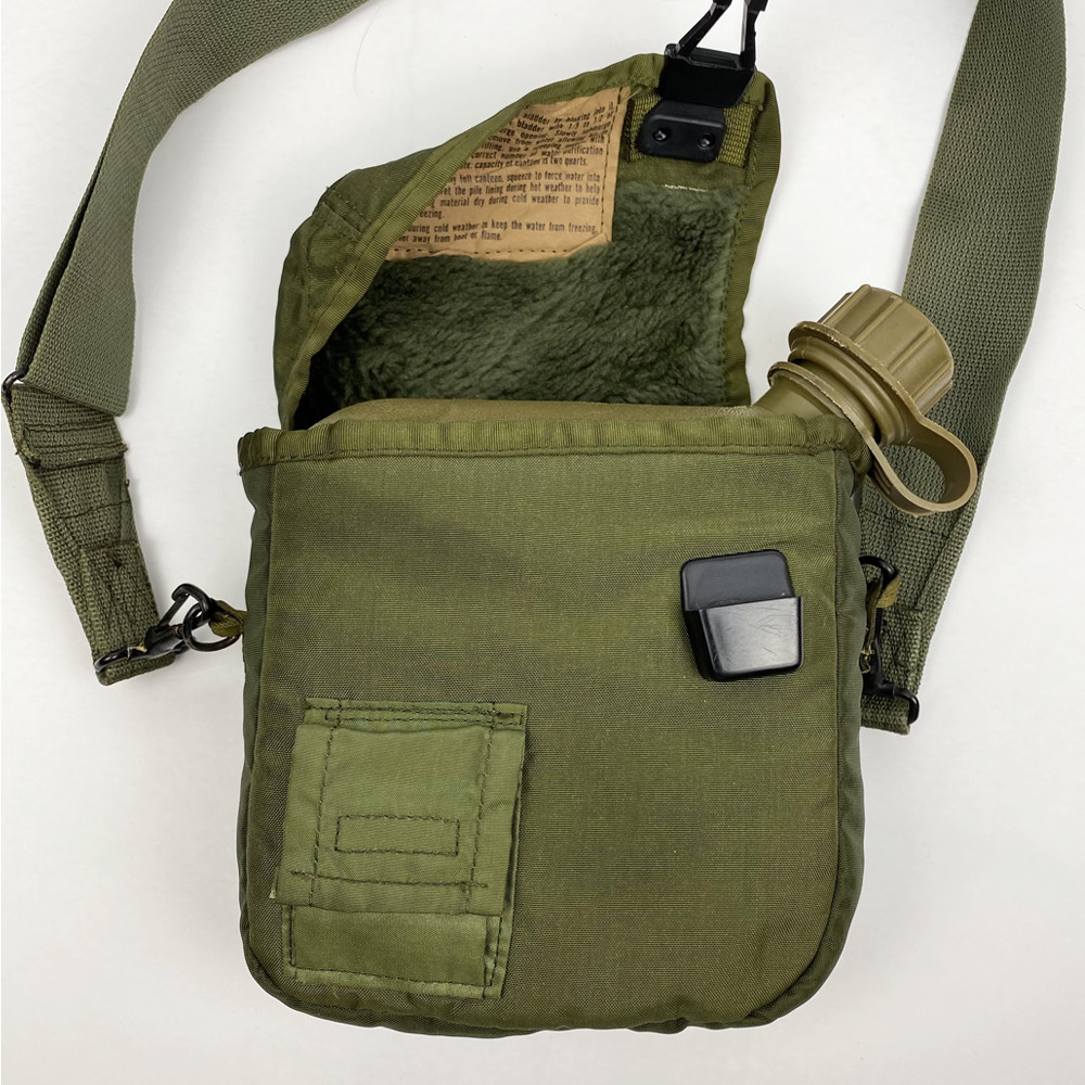 Genuine U.S. Military Issue 2-Quart Canteen & Insulated Cover Set w Sling Good