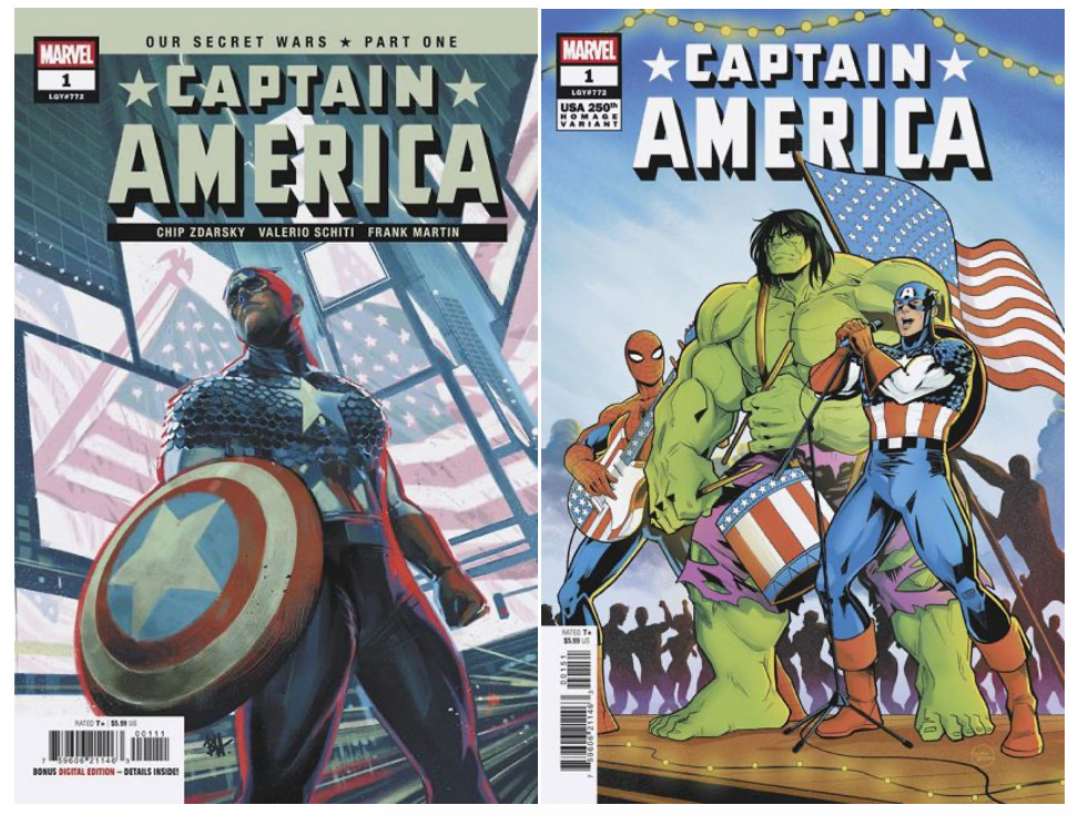 Captain America #1 MAIN Cover A & E HOMAGE Variant 1st Print SET Lot 2025