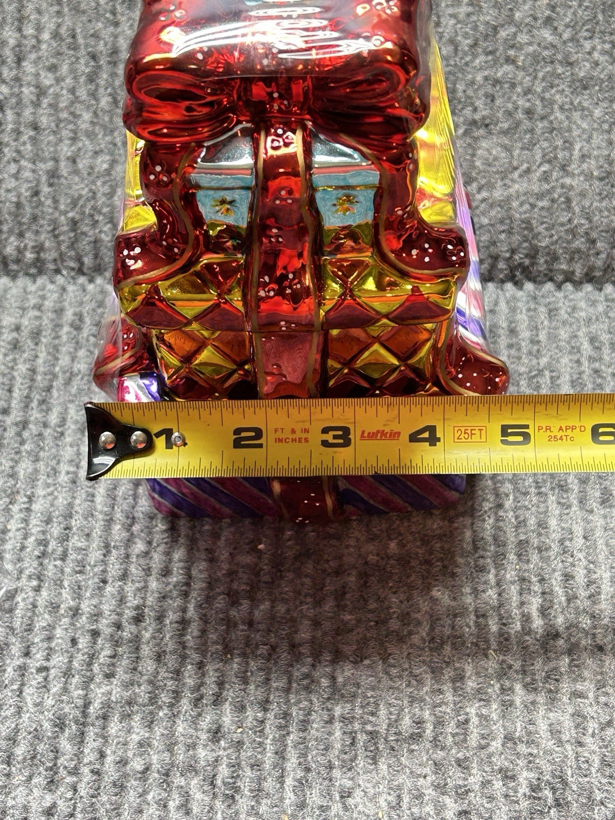 Christopher Radko Candy Dish Presents Trio Metallic Multicolored 2006 New In Box