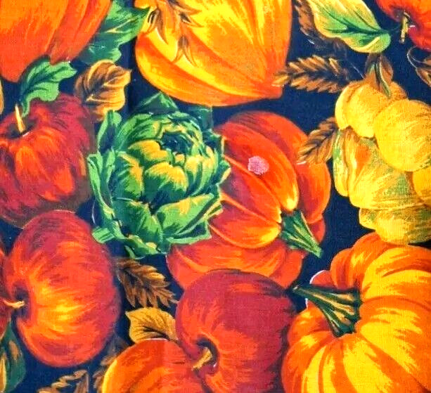 Vintage Hand-made Table Runner Fall Thanksgiving Cranstone Cotton Fabrick