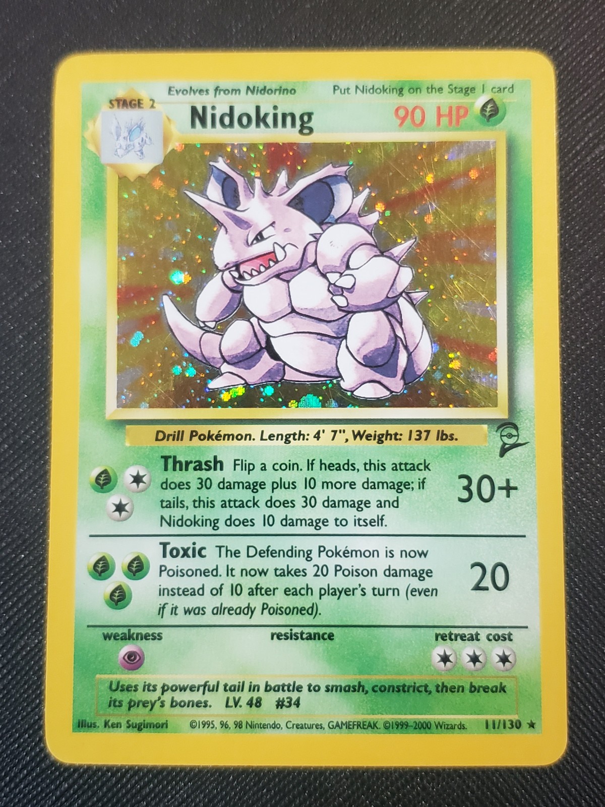 Nidoking MP #11 Base Set 2 PKM