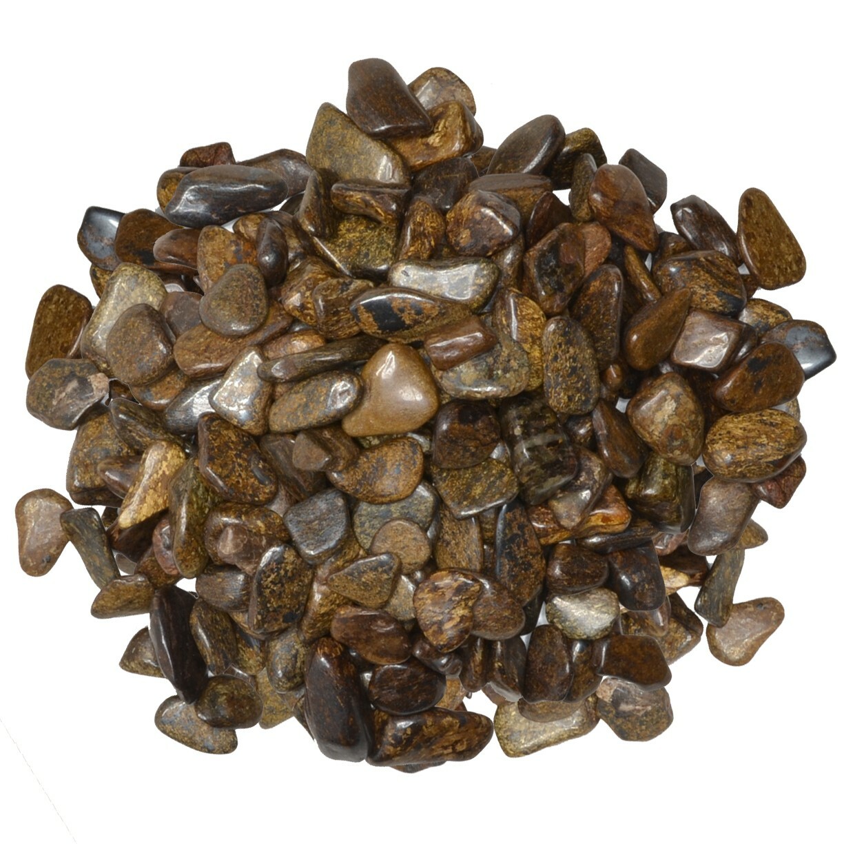 1 lb Bronzite Tumbled Stones – Grade 1 – XXSmall – 0.25″ to 0.5″ Avg.