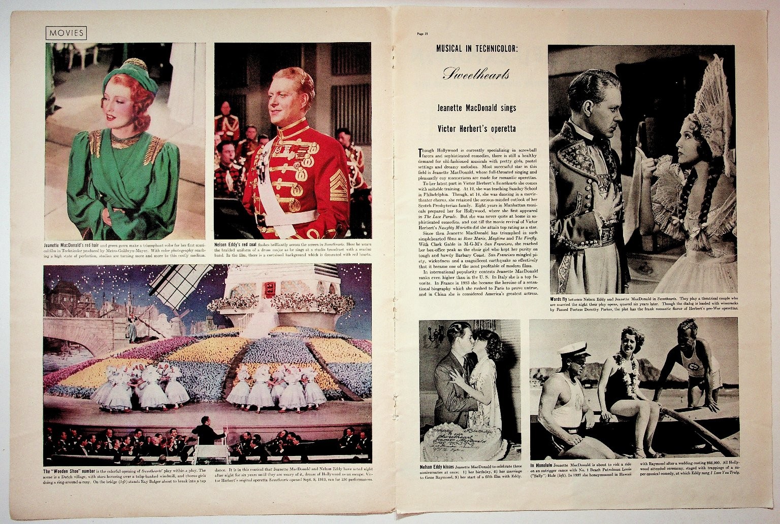 Sweethearts 1938 Musical Print Article 10×13 Inch Technicolor MGM