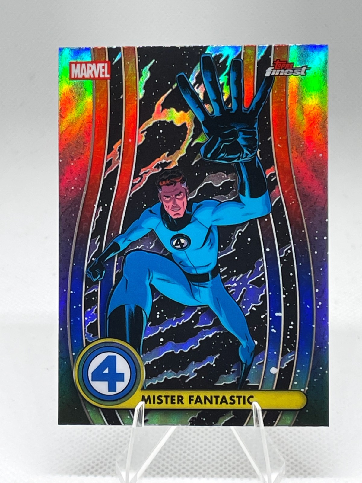 2026 Topps Finest Fantastic Four Mister Fantastic #001 REFRACTOR Reed Richards