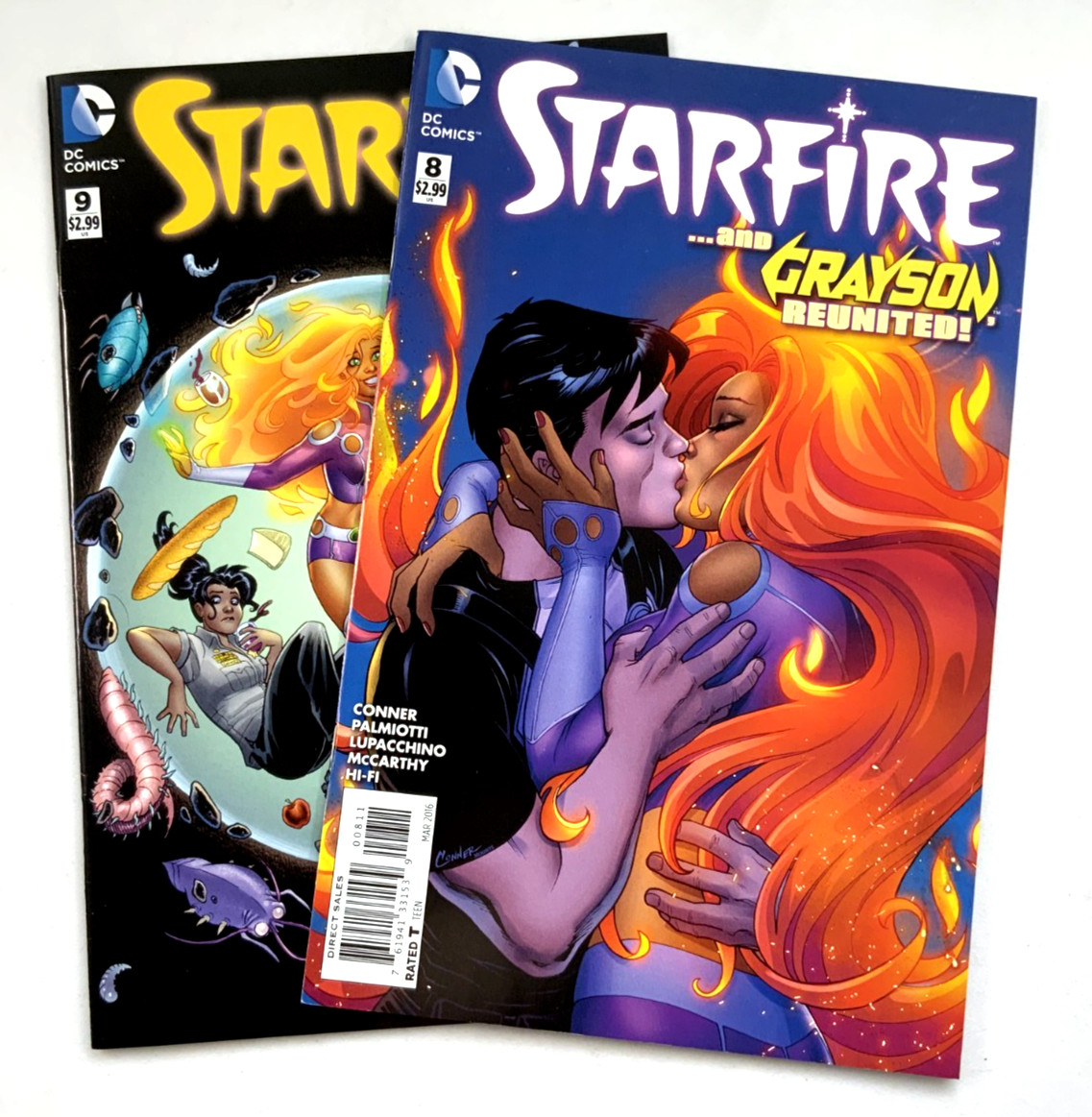 DC STARFIRE (2016) #8-9 Amanda Conner Kiss Cover VF to VF/NM (9.0) Ships FREE!